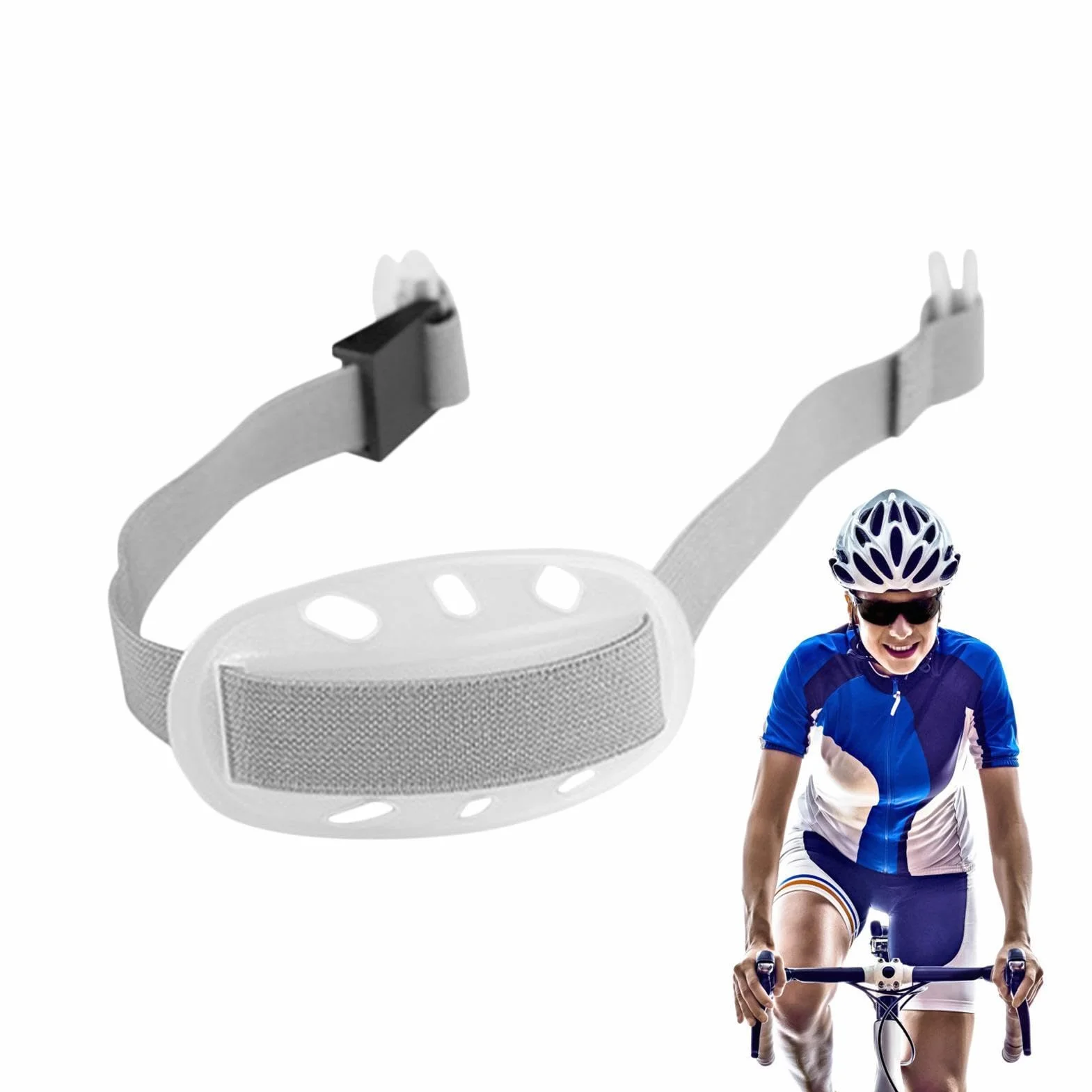 Correa de barbilla ajustable para casco de seguridad con hebilla protectora transpirable