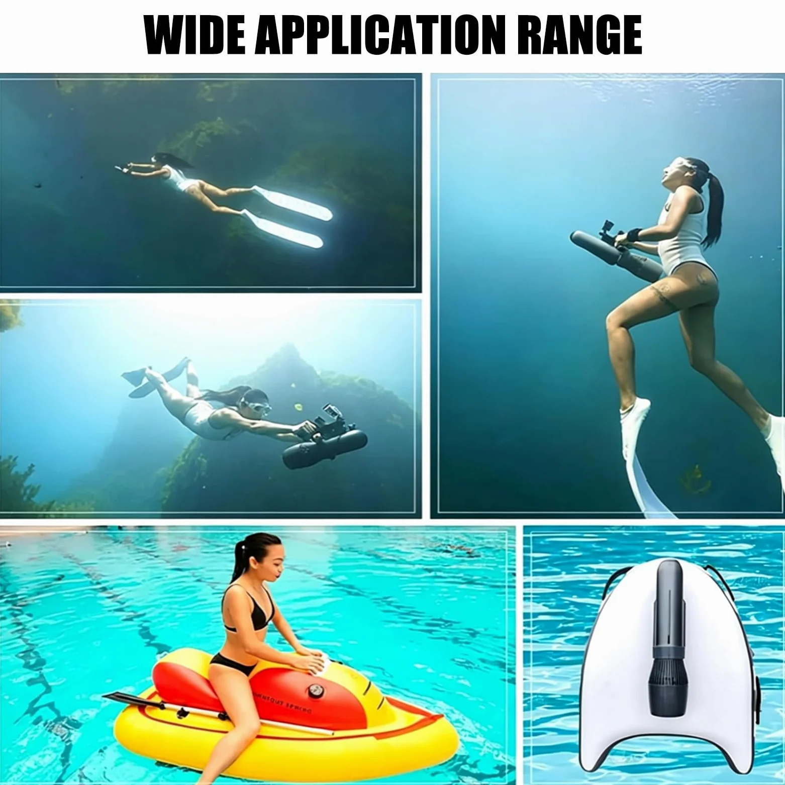 Nuevo Scooter Submarino Edición 2026 ,Vehículo Submarino de propulsión | Buceo Sea Scooter,Potente Motor de 500 W y 10 km/h + Batería extraíble de 10 Ah, Ideal para Buceo recreativo