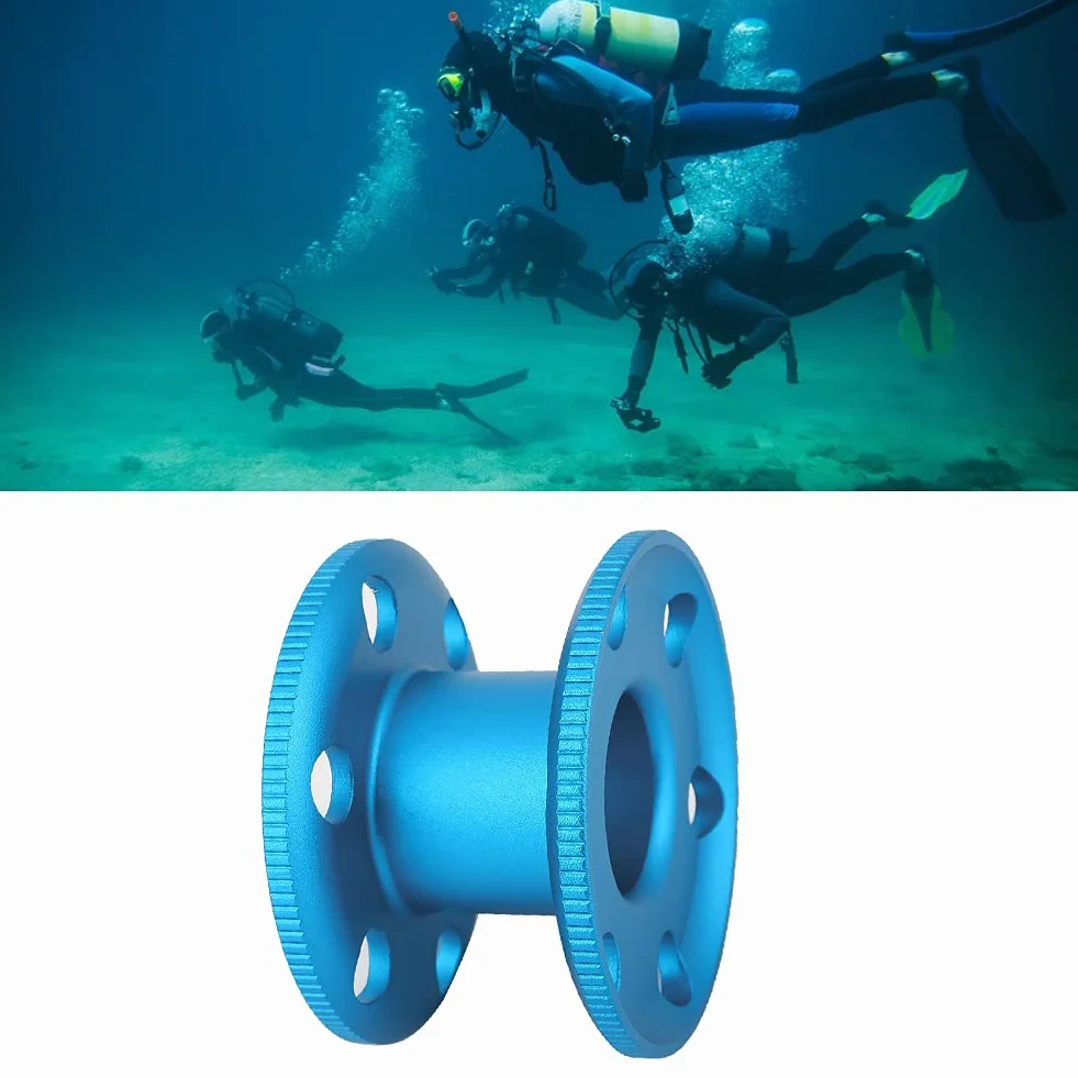 Carrete de dedo de buceo, aleación de aluminio duradera, carrete de buceo, accesorio de esnórquel submarino