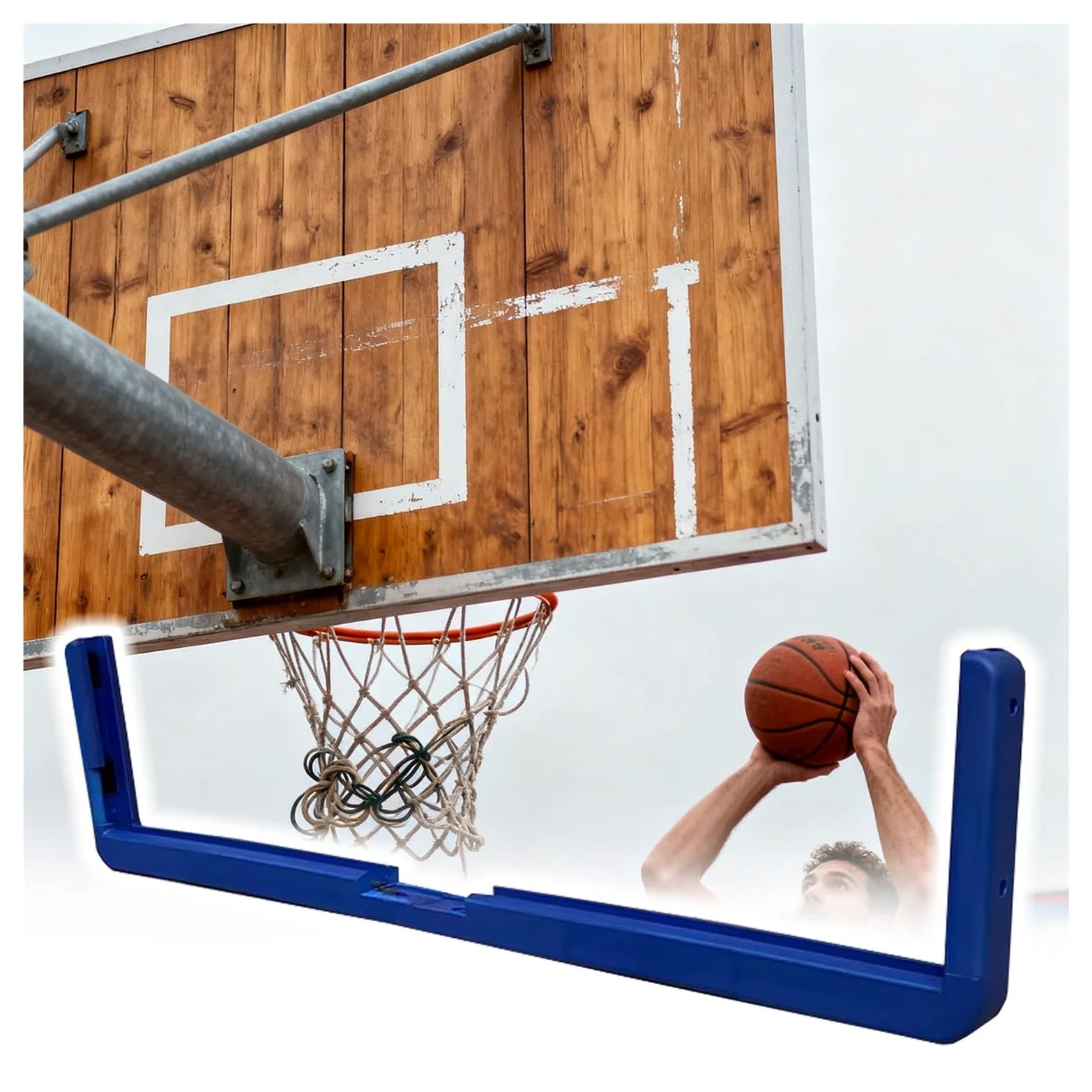 Almohadillas para tablero de baloncesto para tableros de madera, vidrio o acrílico, protector de tablero EVA de alta elasticidad con agujeros y tornillos preperforados