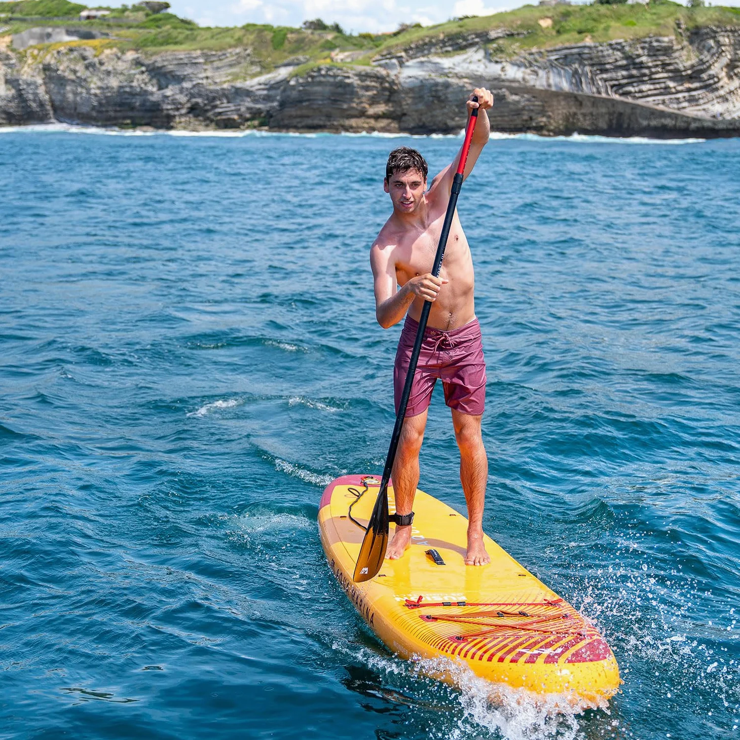 Aqua Marina Fusion 10'10" Before Sunset – Tabla de surf hinchable todoterreno para principiantes, juego completo – edición limitada