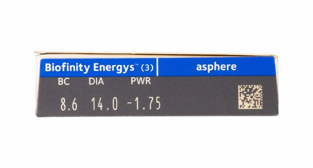 Biofinity Energys Lentes de contacto esféricas mensuales R 8.6 D 14.0 -2.00 Diop Pack 3 uds