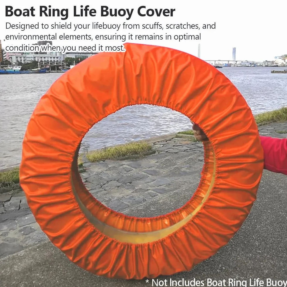 Cubierta de boya salvavidas para anillo de barco, fundas protectoras para alberca, accesorios de arañazos y rozaduras, 37 pulgadas de diámetro