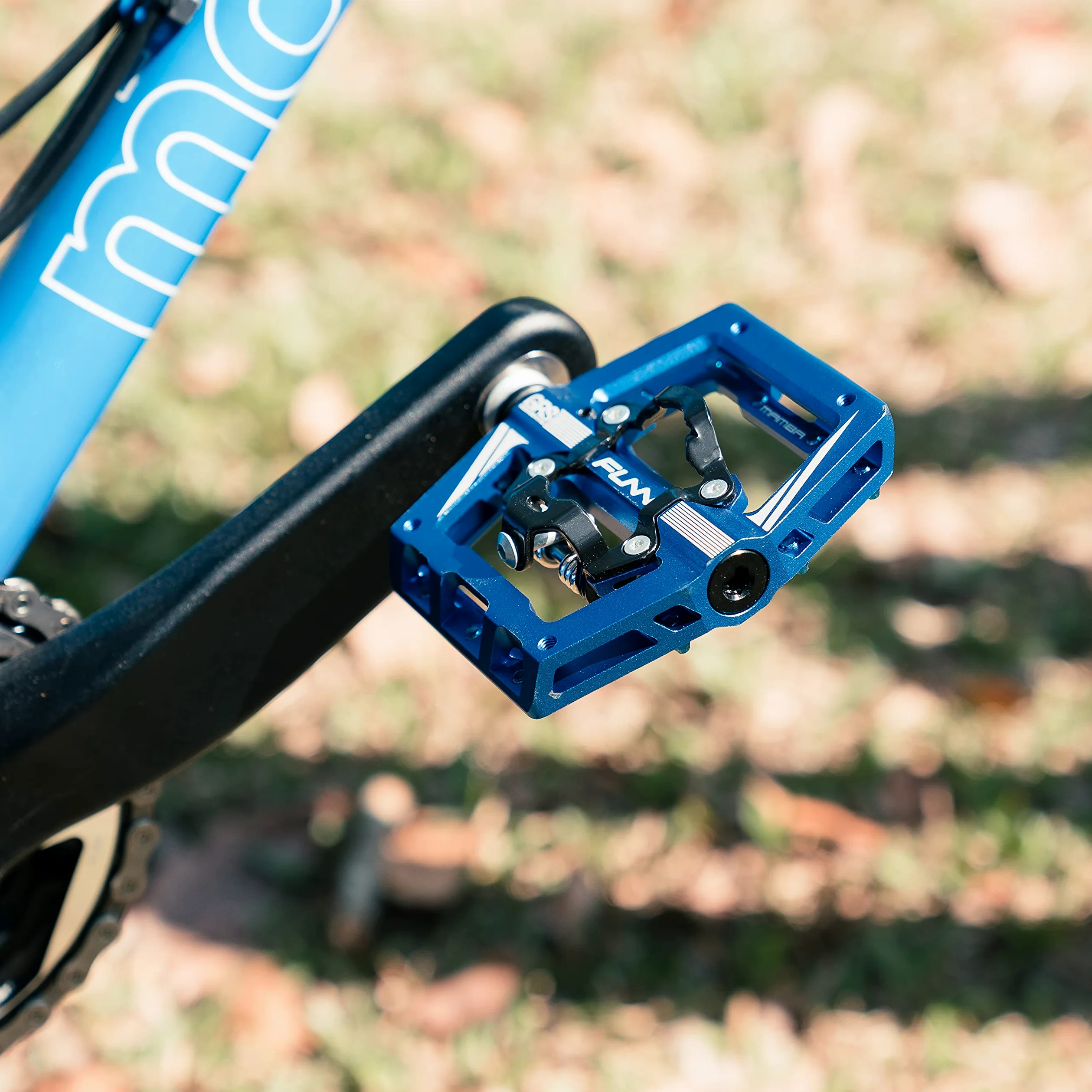 Funn Mamba S Pedales Automáticos MTB, Una Cara, Calas SPD | aleación 6061 CNC, eje 9/16, plataforma plana y de engrane, rodamiento sellado, aprox 403 g, para BMX y gravel