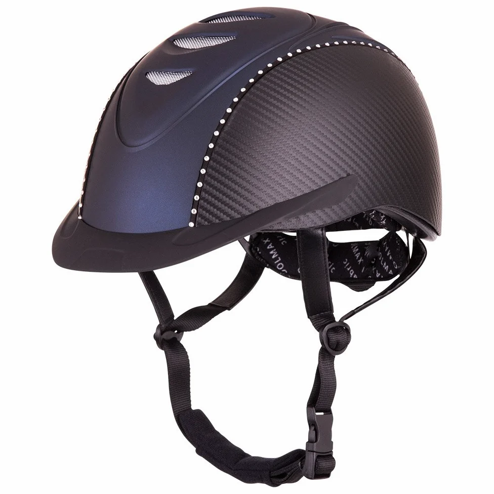 BR Viper Patron Carbon Swarovski VG1 - Casco de equitación con ventilación (57-61)