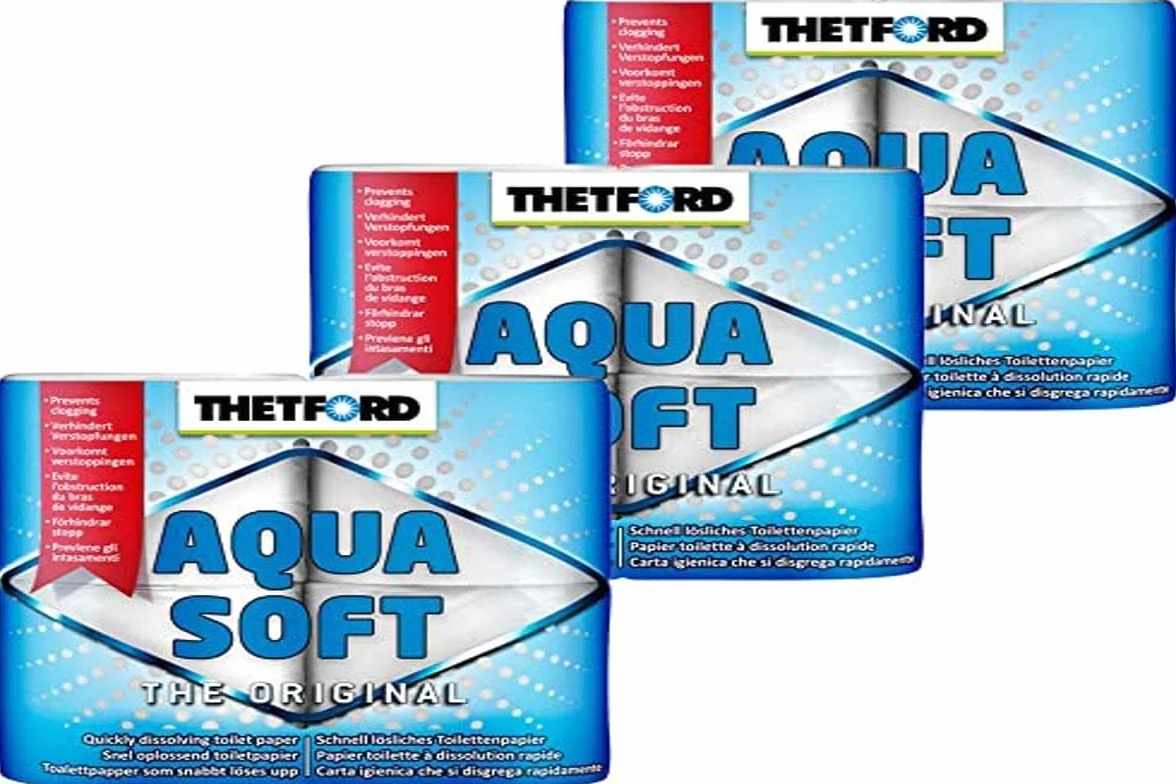 Thetford Papel higiénico para camping Aqua Soft 3 sztuk