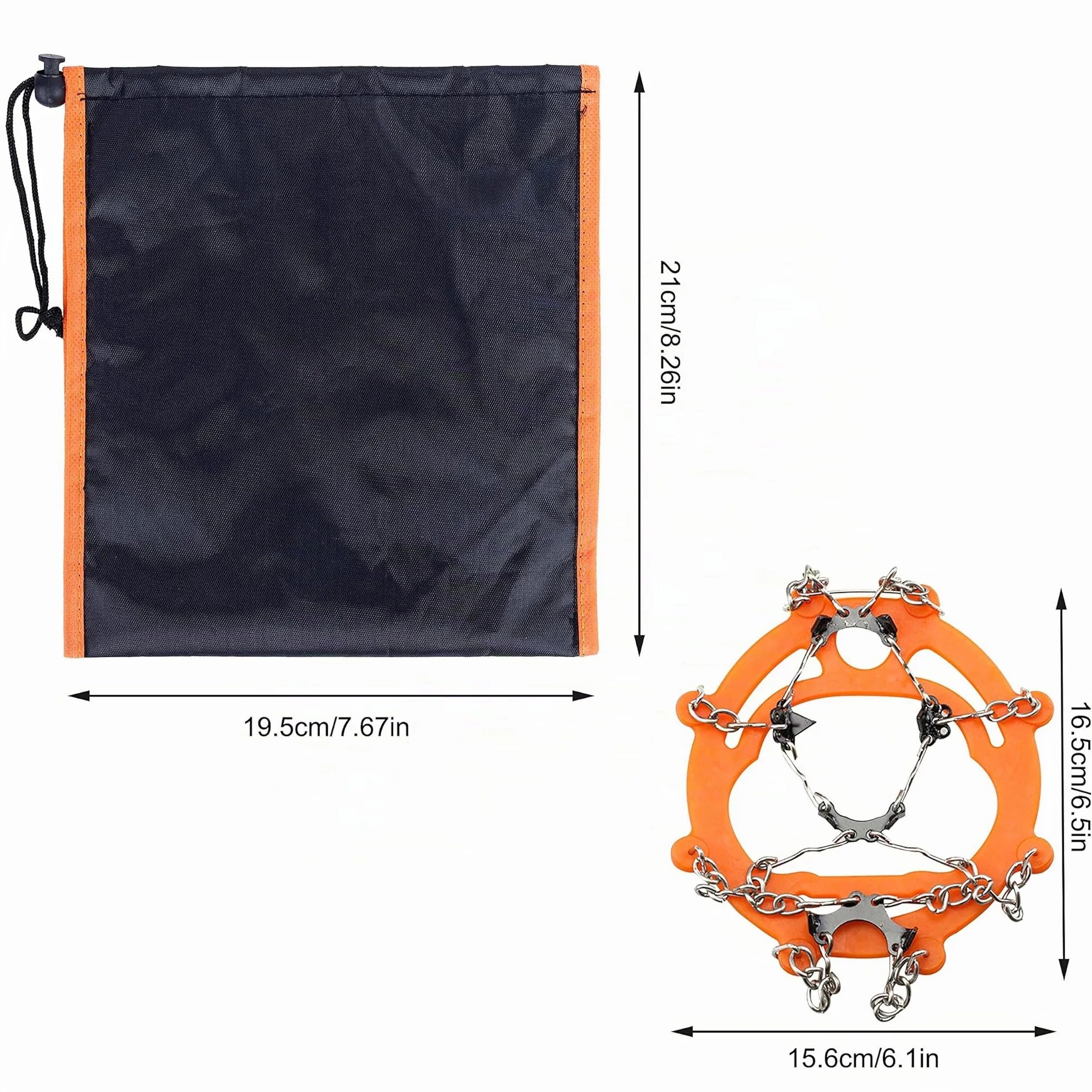 Crampones auténticos Puntas de Acero Inoxidable y Silicona Duradera, antideslizamiento, crampones de Hielo, crampones de Nieve para Caminar, Senderismo, Alpinismo en Invierno