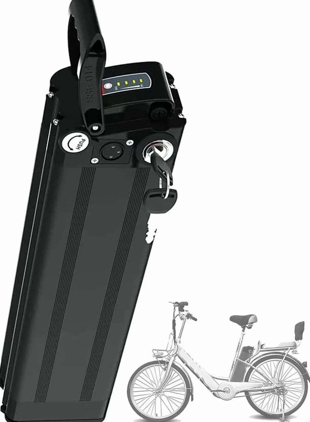 36V 10Ah 13Ah 15Ah 20Ah Batería De Bicicleta Eléctrica, Batería De Iones De Litio Batería Ebike 36V Extraíble con Cargador para Motores 250W 500W 750W