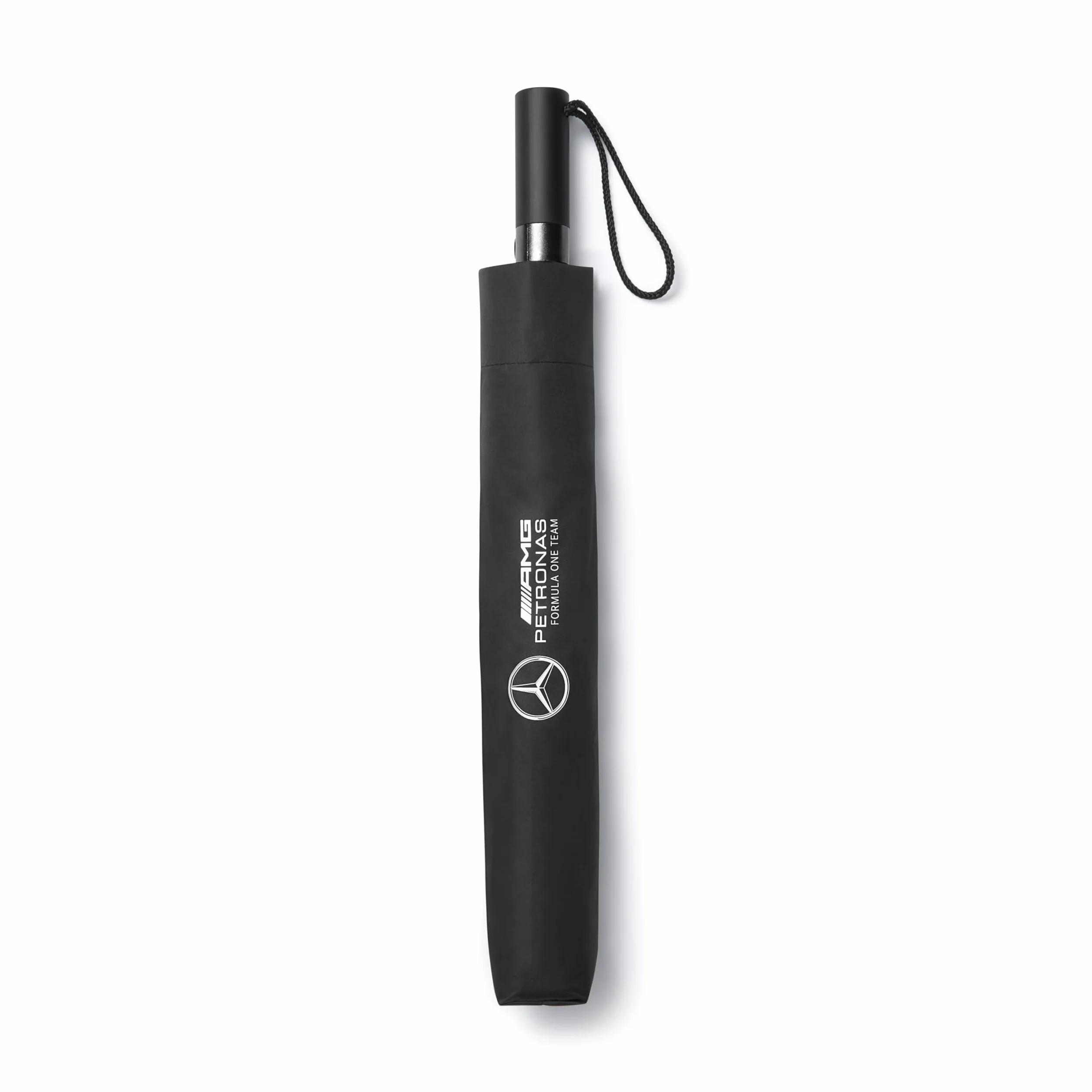 Mercedes AMG Petronas Paraguas compacto F1 - Negro- Dimensiones: Longitud del mango: 45 cm/Diámetro abierto: 105 cm