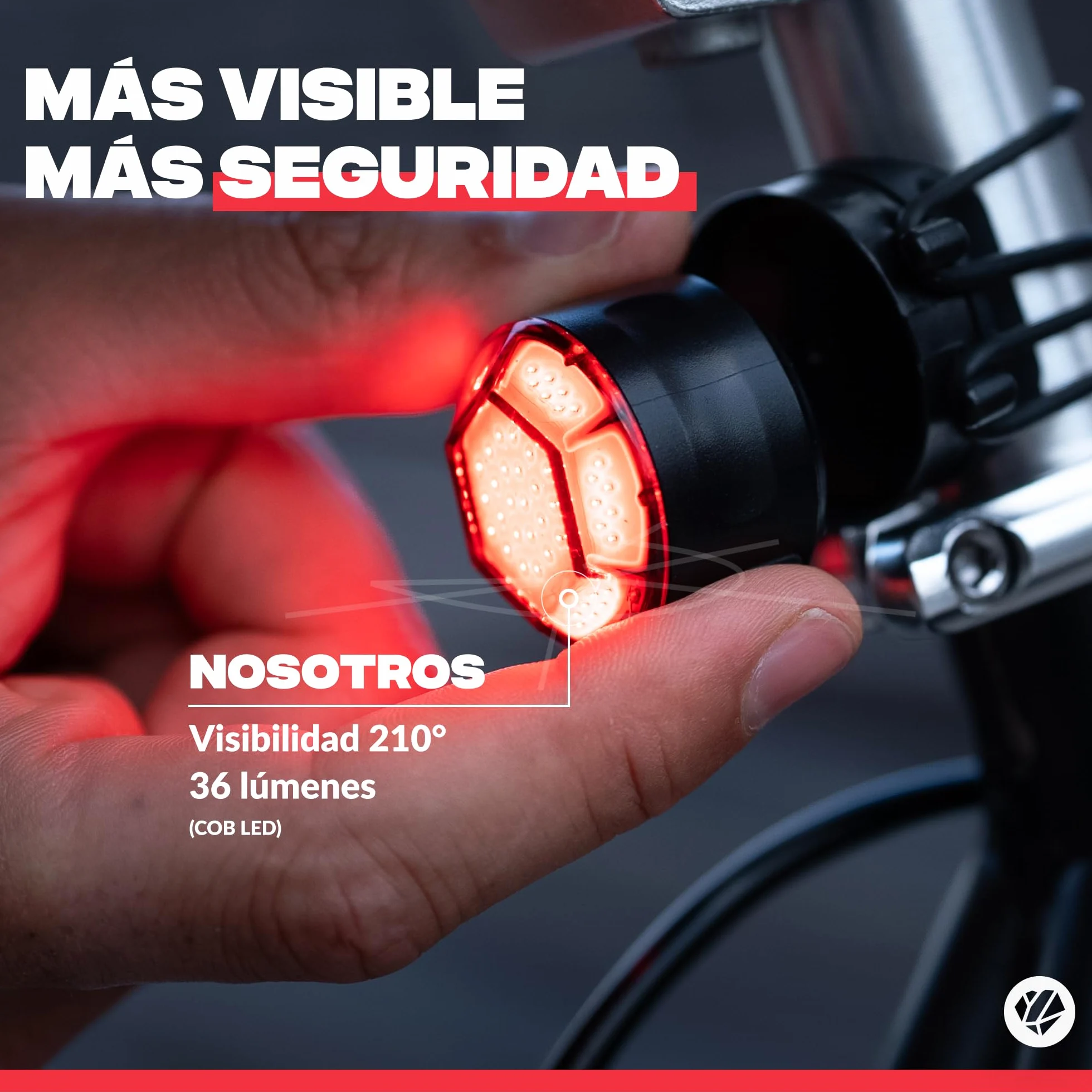 SHAPEHEART Light_Mini_Red Luz de Bicicleta Adulto Unisex, Negro, Sencillo