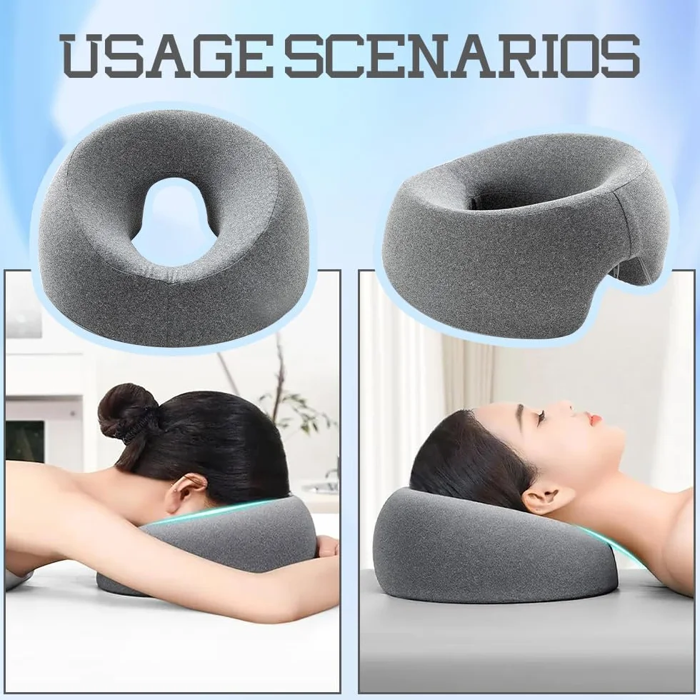 Reposacabezas de Masaje para Cama, Almohada Facial Boca Abajo, Cojín de SPA