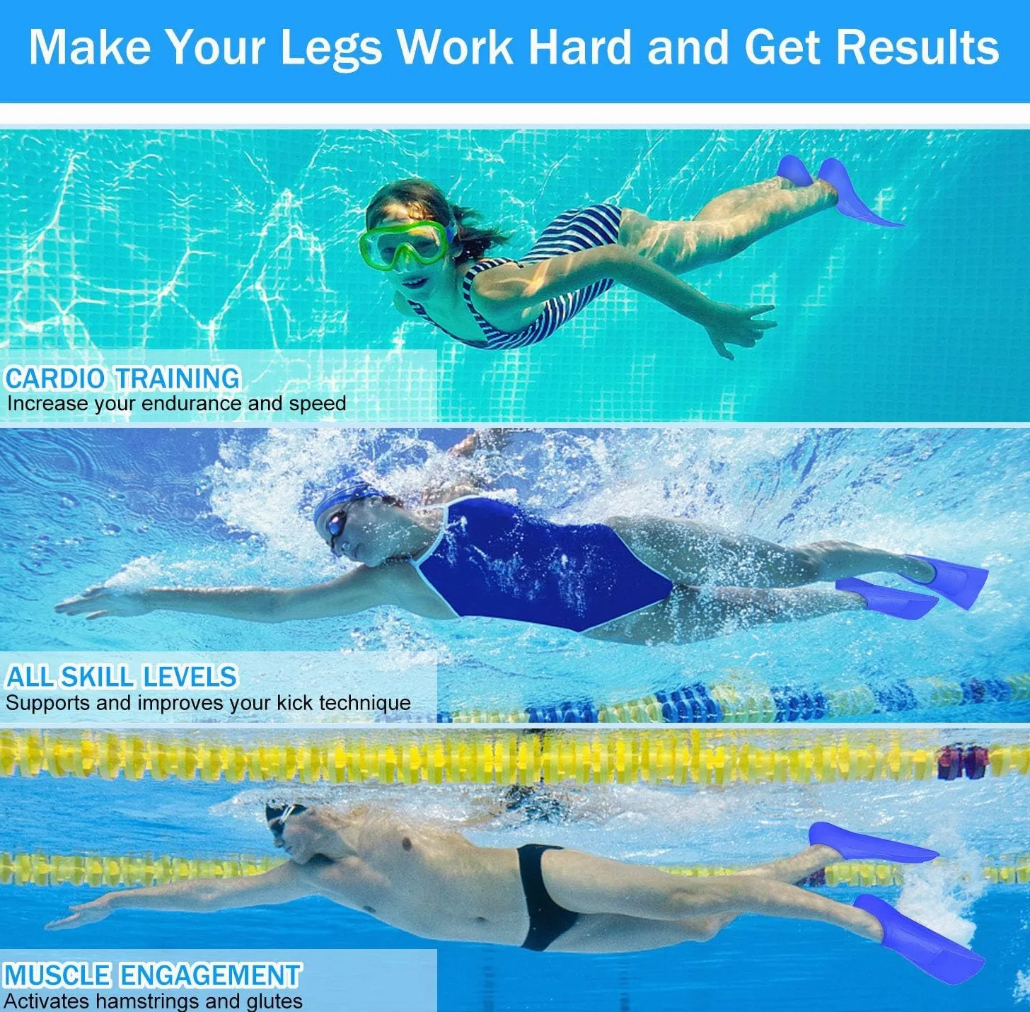 Gintenco Aletas de Buceo, Aletas de Snorkel para Hombres y Mujeres,Freediving y Pesca submarina, Unisex Adulto