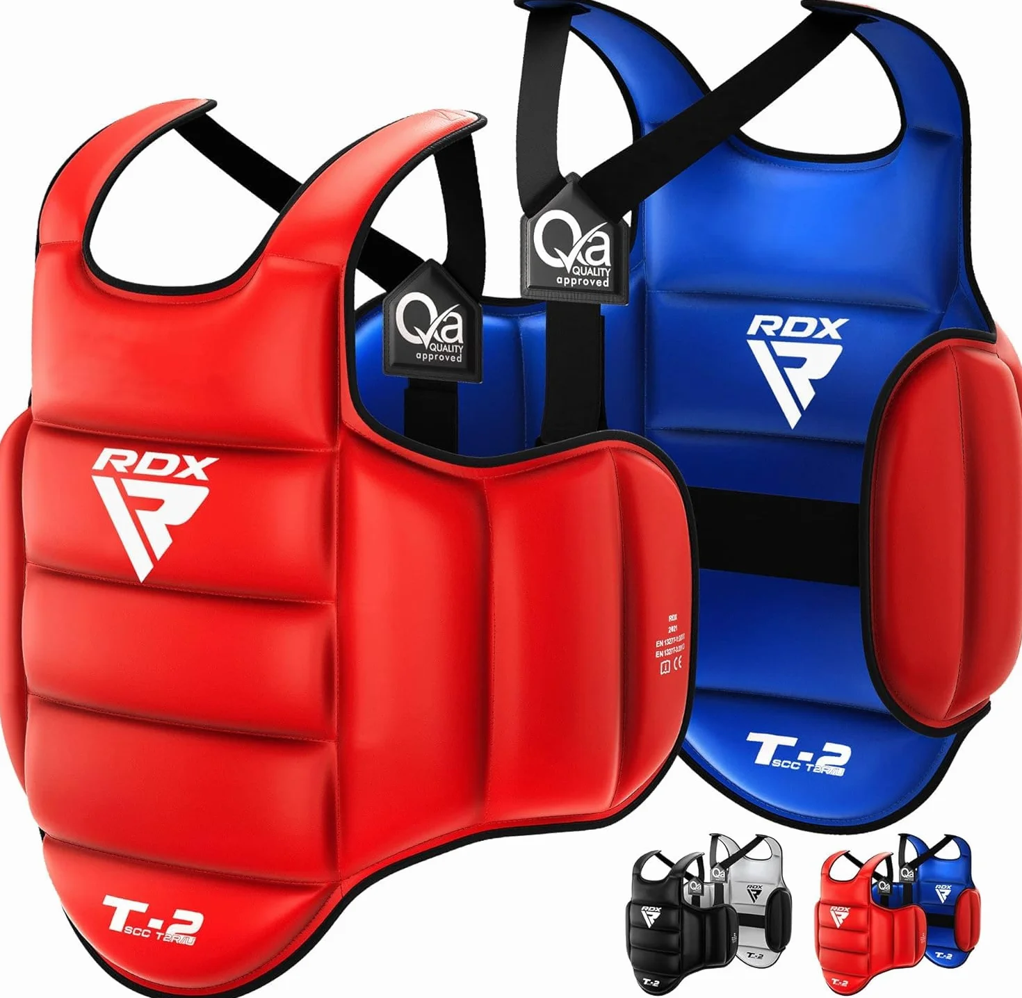 RDX Protector de pecho reversible boxeo kickboxing Muay Thai ajustable