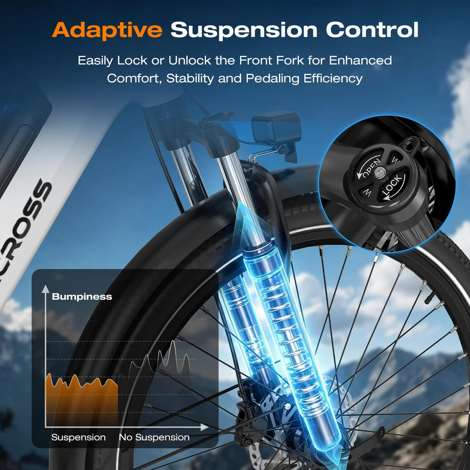 EVERCROSS Bicicleta Eléctrica para Adultos, 16"/20" Neumático Gordo Bici Eléctrica, Motor de 250W, hasta 25KM/H, 36V/48V Batería Extraíble Bicicleta de Montaña, Nieve Montaña Ebike