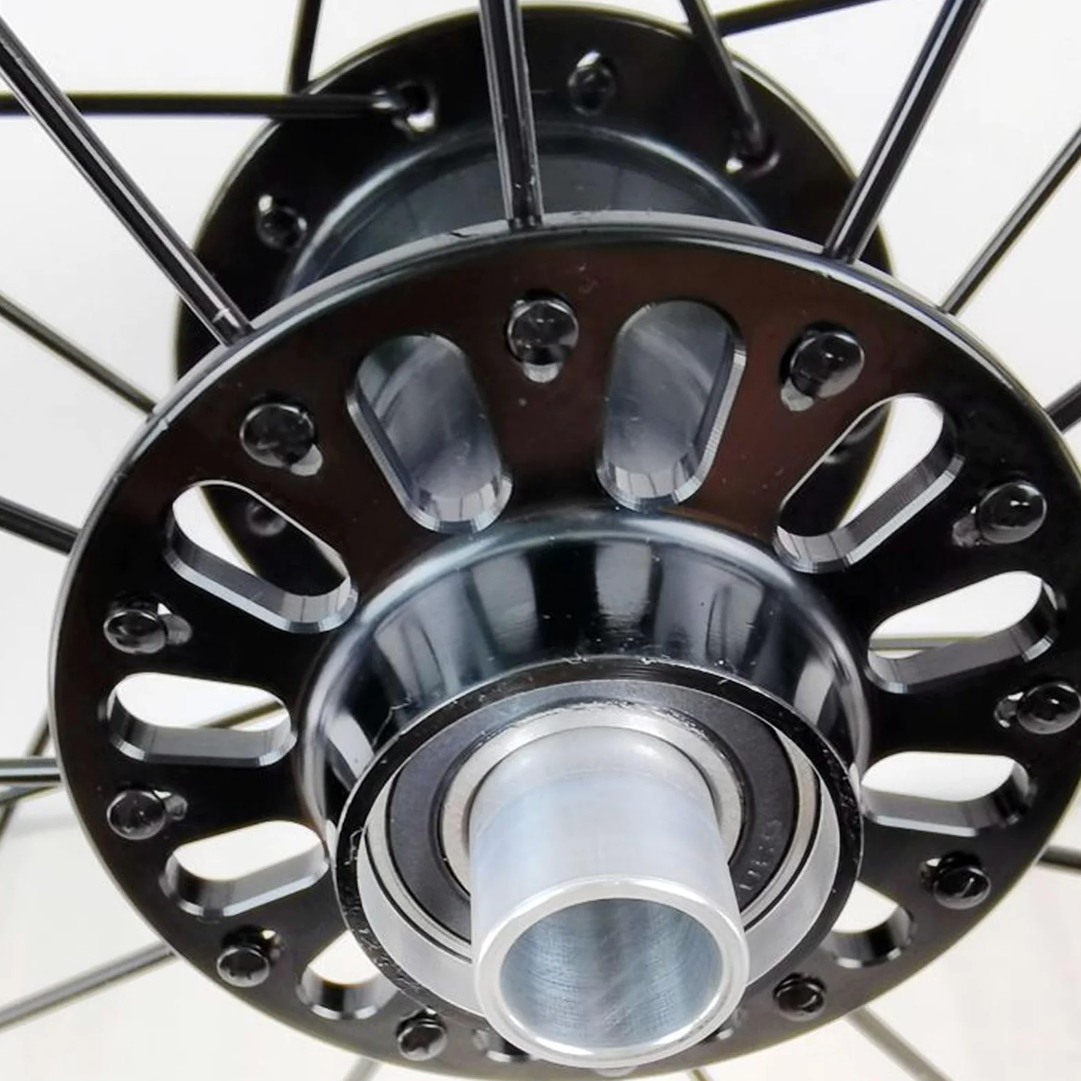 YLME Juego de Ruedas para Bicicletas Plegables, 406/451, Delanteras 74 mm, traseras 130 mm, llanta de aleación de 20 Pulgadas con Freno V-Brake de Doble Pared,406 Black,100/130