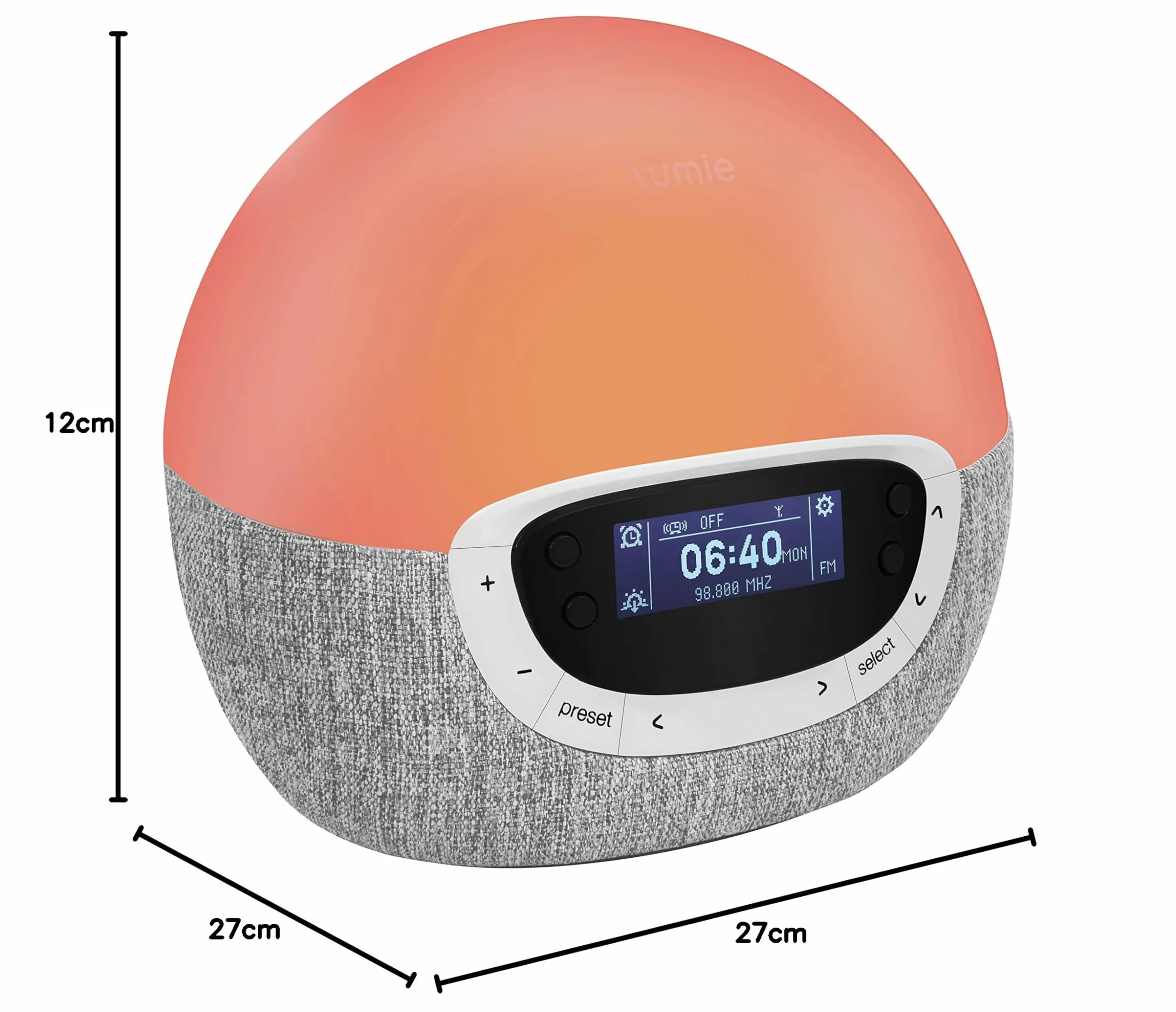 Lumie Bodyclock Shine 300 Despertador con Luz Simulación de Amanecer y Atardecer Graduales Radio FM