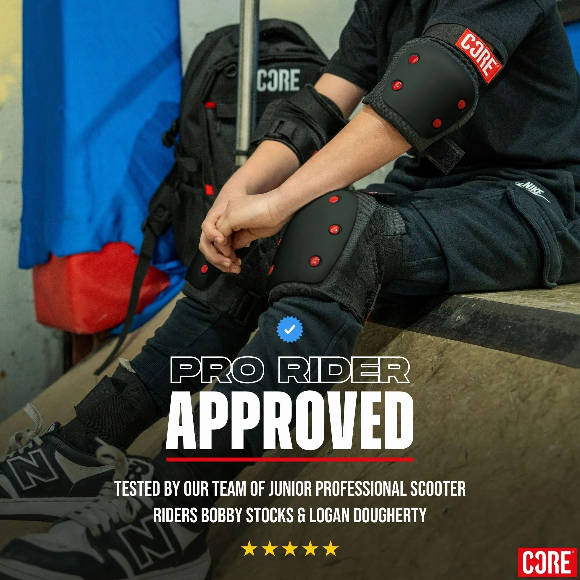CORE Skate Pads 3-Pack (S - Negro)