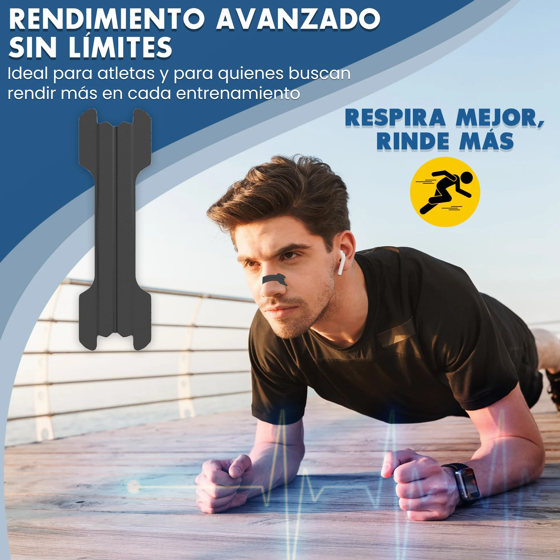 HASLOM Tiras Nasales Deportivas Antironquidos 30 Unidades