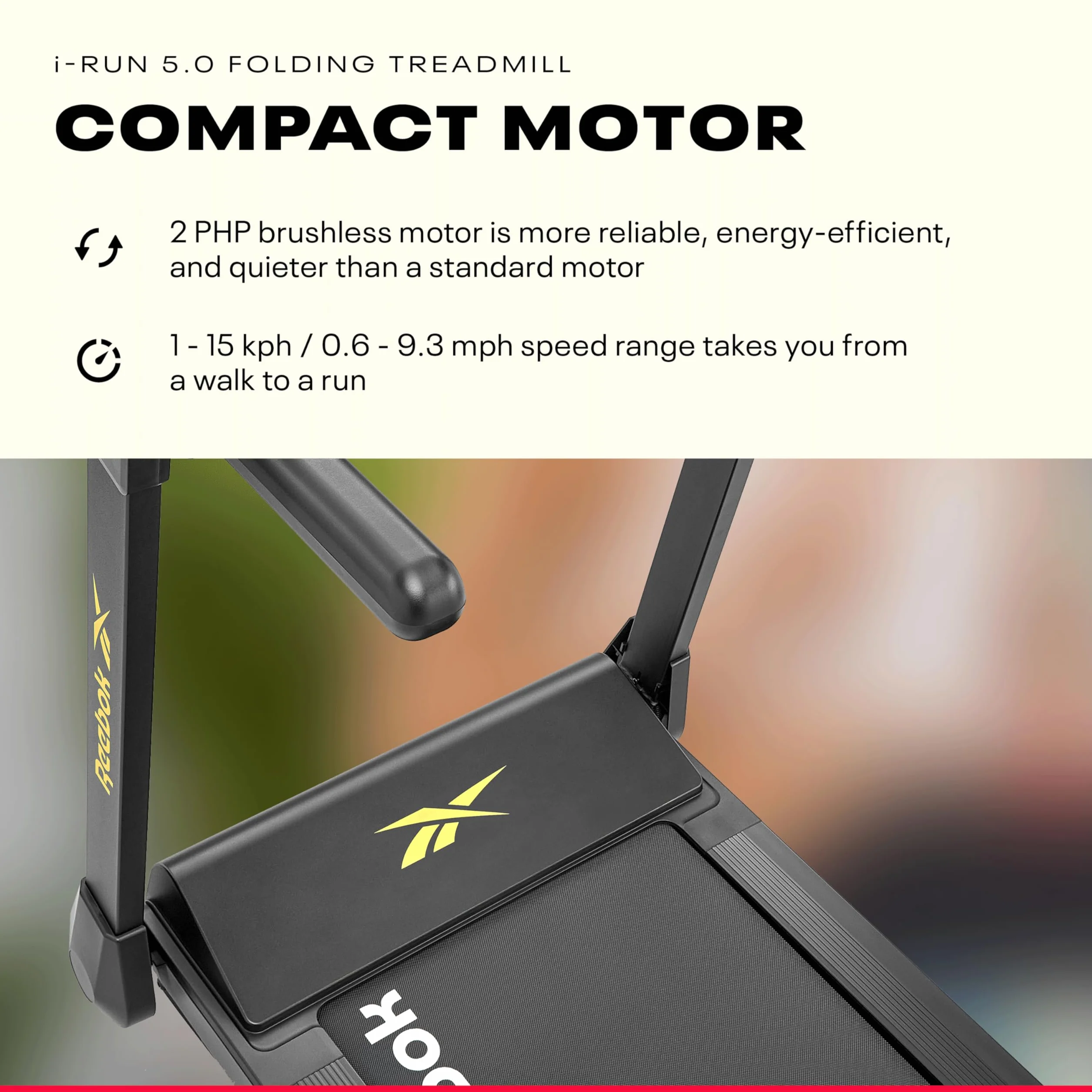 Reebok Cinta de Correr i-Run 5.0 - Kinomap, Zwift - 15km/h - 120x46cm - LCD