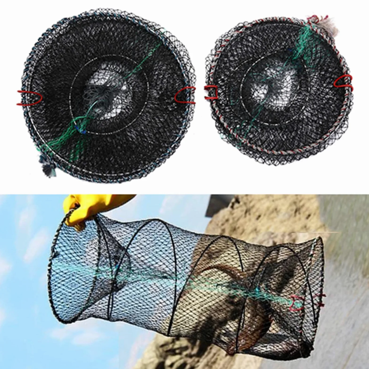 Redes de pesca, redes de lanzamiento manual, macetas plegables para cangrejos, jaulas de peces, herramientas de pesca de langostinos y camarones al aire libre, perfectas para decoración de sala de