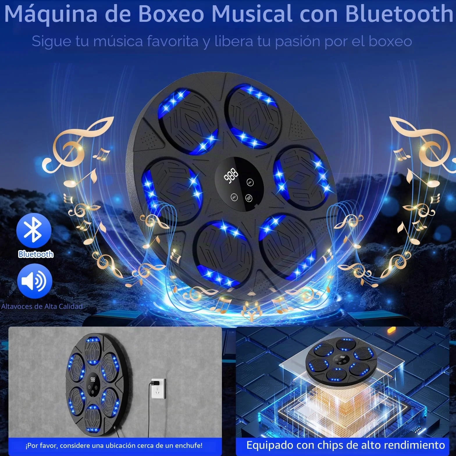 Maquina De Boxeo Musical, Music Boxing Machine Adultos con Guantes De Boxeo, MáQuina De Boxeo Musical con Bluetooth, Boxeo Pared con Luz, Music Boxing, Regalo De Boxeo para NiñOs Y Adultos