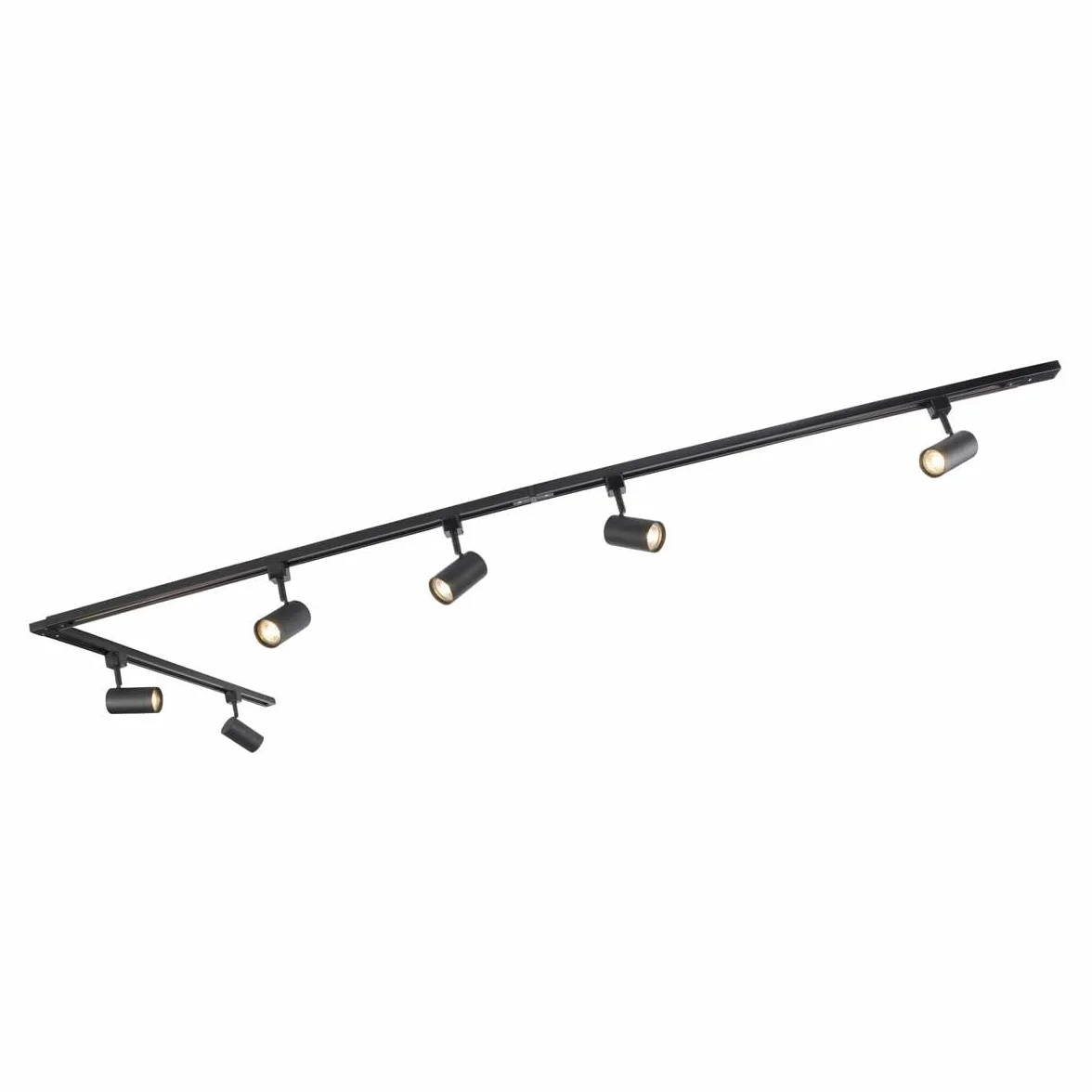 QAZQA Moderno railsysteem 6 spots zwart 1-fase 300cm LED Max 6x50W