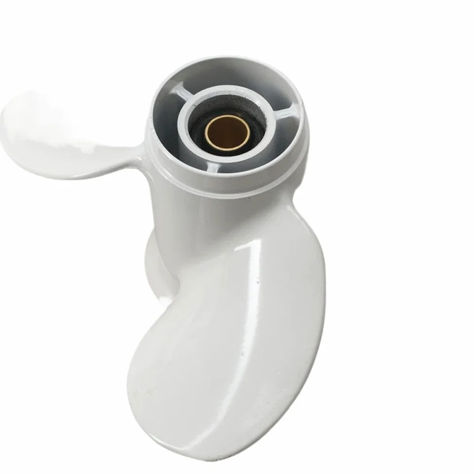 Hélice 63V-45945 9 1/4x9 compatible con motor fueraborda 9.9 F9.9 15HP F15C F15 F20 aluminio 8 dientes estriado derecha
