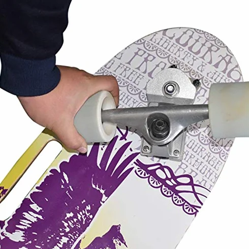 Arrival Surf Skate Trucks Aleación 7-Inch Land Skateboard Soporte Negro C7 Puente Soporte, Plata