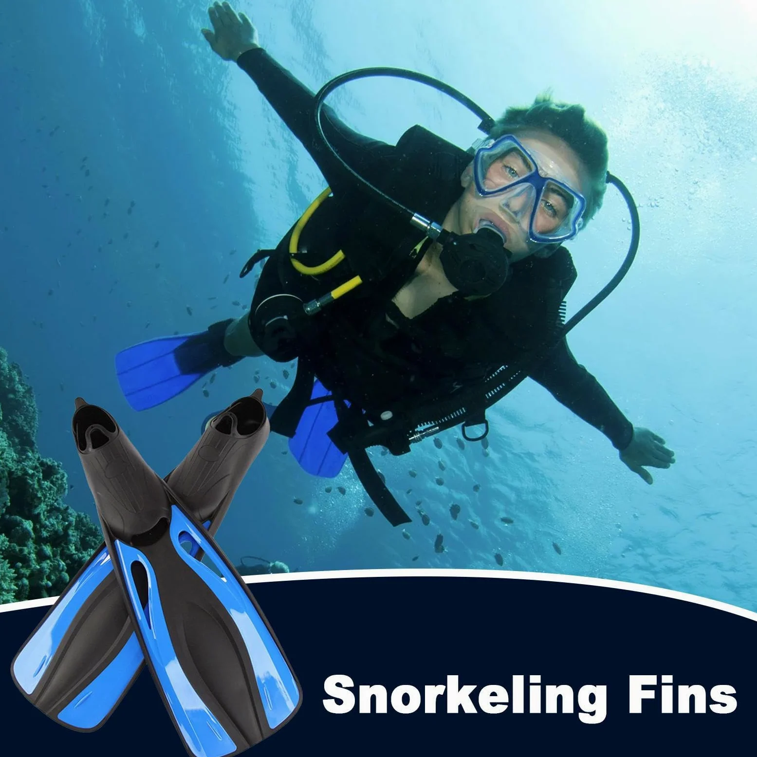 Aletas de natación Adulto Equipo de Snorkel y Buceo con Aletas de | Aletas de snorkel y natación subacuática adultos Hombres Mujeres Principiantes Profesionales Viaje Natación Buceo