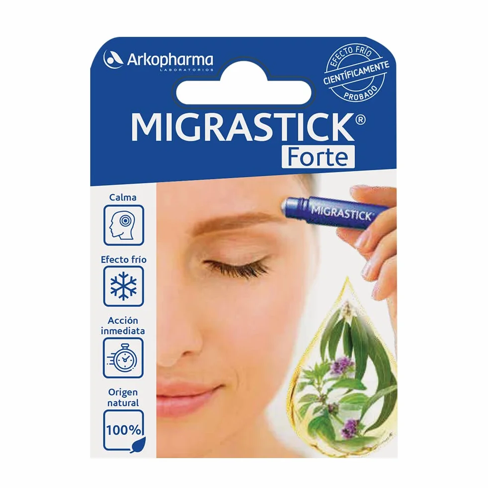 Arkopharma Migrastick Forte Roll On 3 ml Alivio Dolor Cabeza Cefalea Migraña Efecto Frío Inmediato Aceites Esenciales