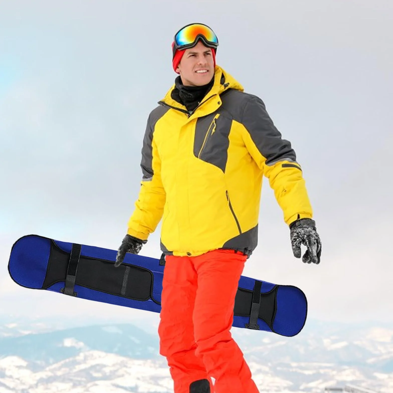 Bolsa de viaje de snowboard: bolso de tabla de surf de buceo elástico impermeable, almacenamiento protector de tablas portátiles, suministros suaves de surf para snowboard, botas, ropa y equipo, ideal