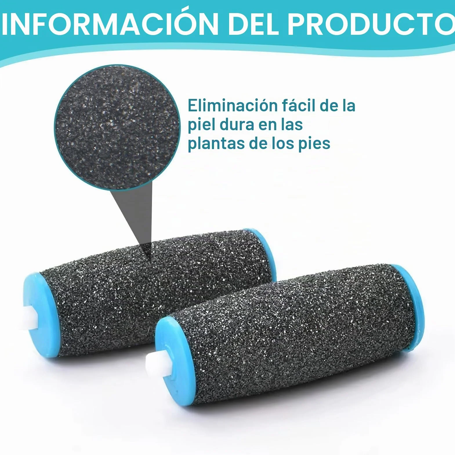 Recambio Lima Pies compatible con Scholl Velvet Smooth, Rodillos Extragruesos