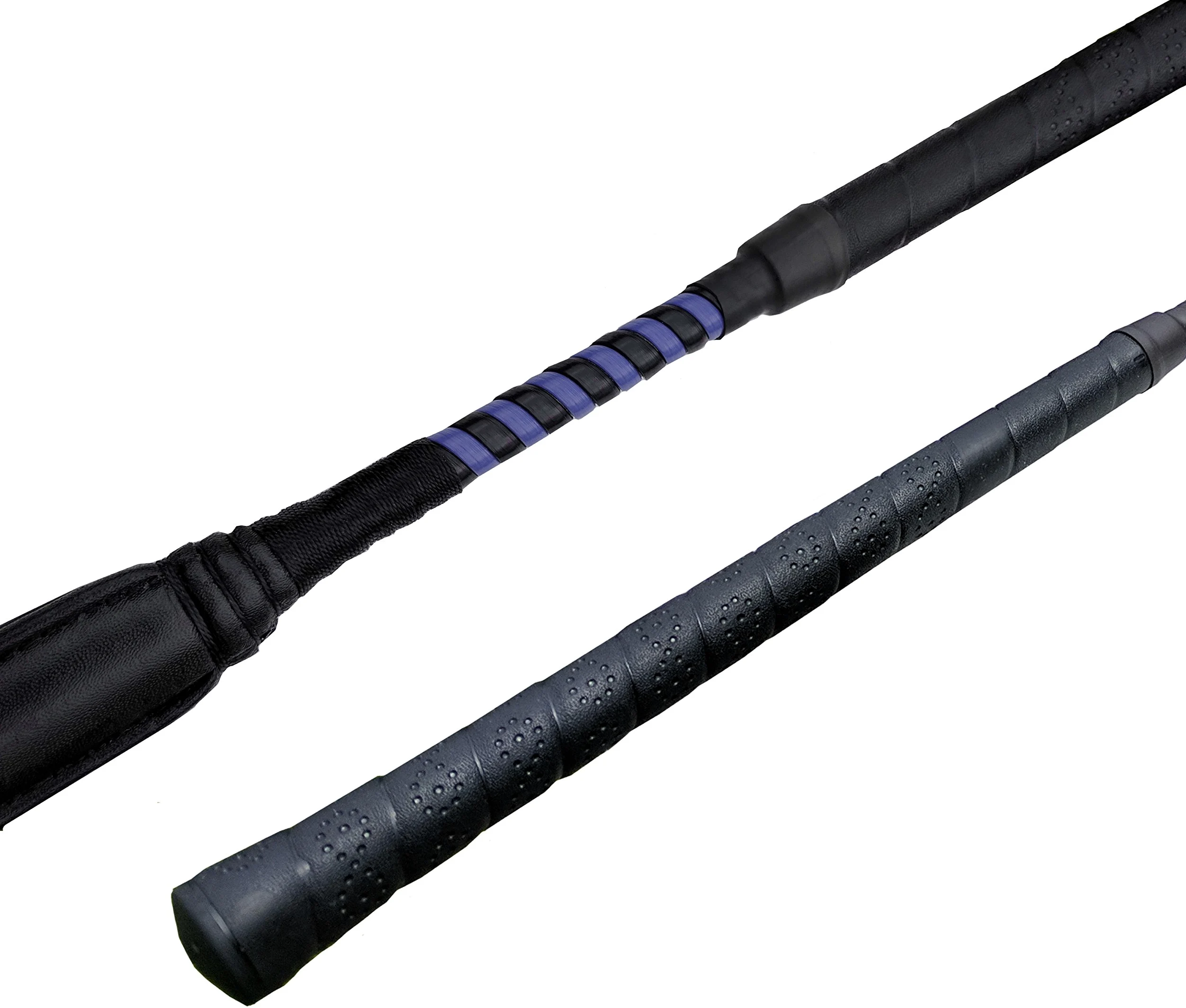 Fusta acolchada para caballos de carreras, ejercicios, eventos, cross country, equitación, bate de salto, equitación, equitación, negro y azul, 68 cm