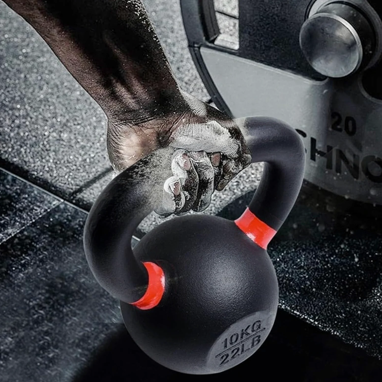 Pesa Rusa De Entrenamiento De Fuerza for Hombres Y Mujeres, Pesa Rusa De Hierro Fundido Con Mango Ancho for Gimnasio En Casa Y Entrenamiento Con Mancuernas(Size:4KG)