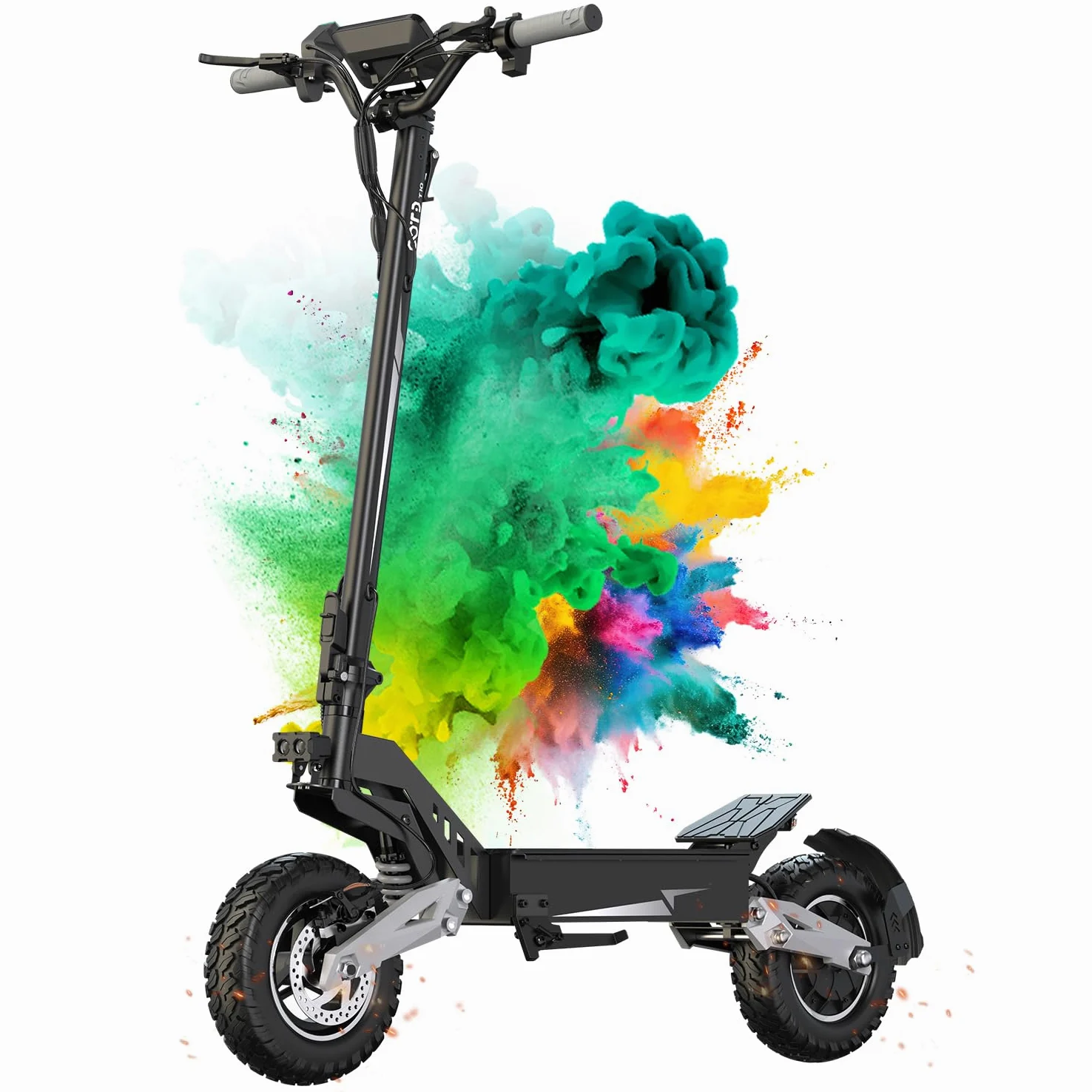 OOTD T10 Patinete Eléctrico Adultos, E Scooter de 900W Pot. Máxima con 48V 13.5AH Bateria Autonomía 35-49KM, 11 Pulgadas Todoterreno Rueda, Doble Frenos & Suspensión Delantera y Trasero de Resorte
