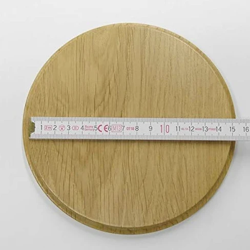 GTK Oferta 10 placas de cuña redondas de roble claro AF 15 cm tabla cuña, tabla de especias, cartel para trofeos con 10 hojas de roble