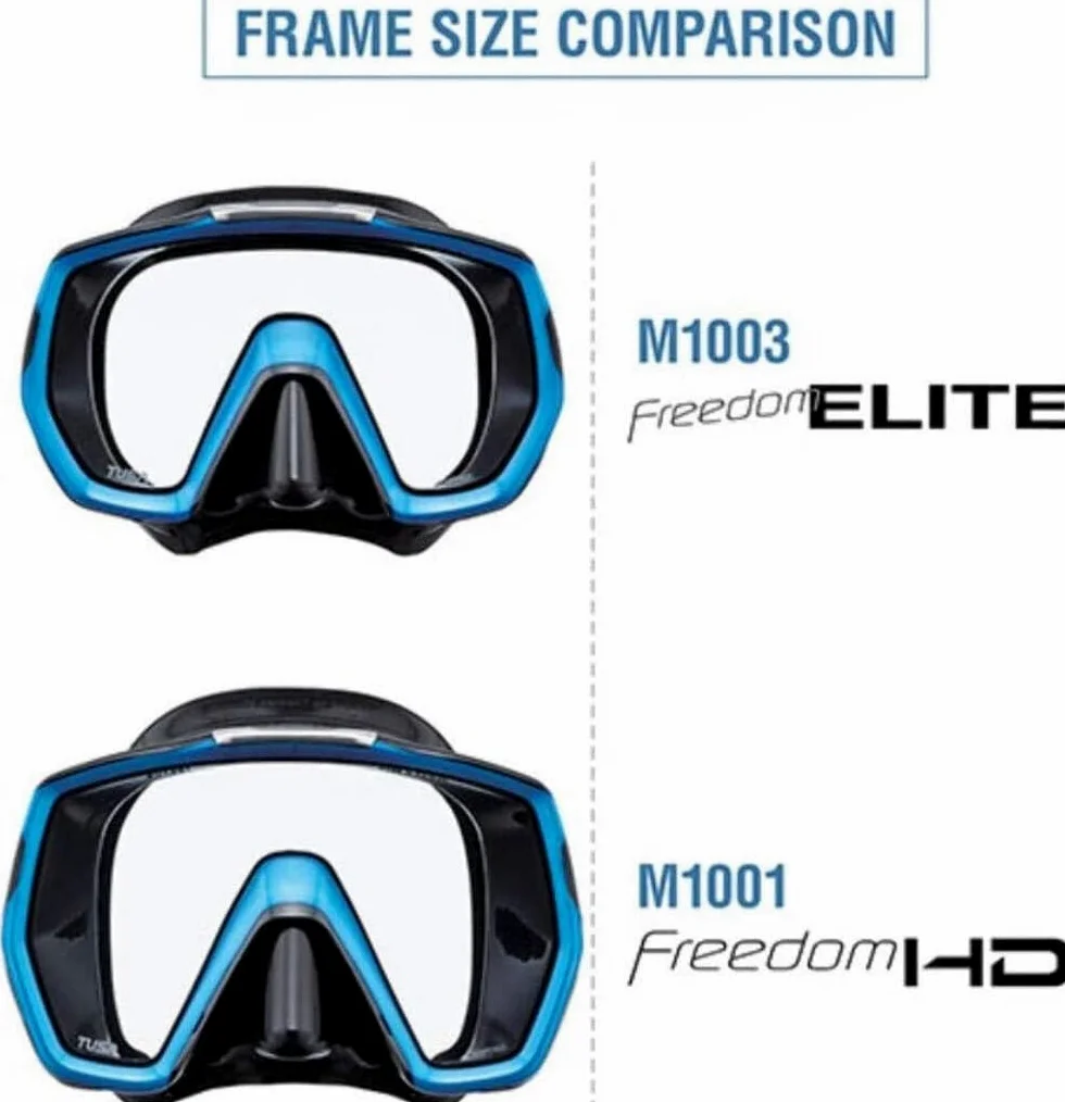 Tusa Elite Gafas Máscara de Buceo y Snorkeling Adultos, Silicona Negro/Verde