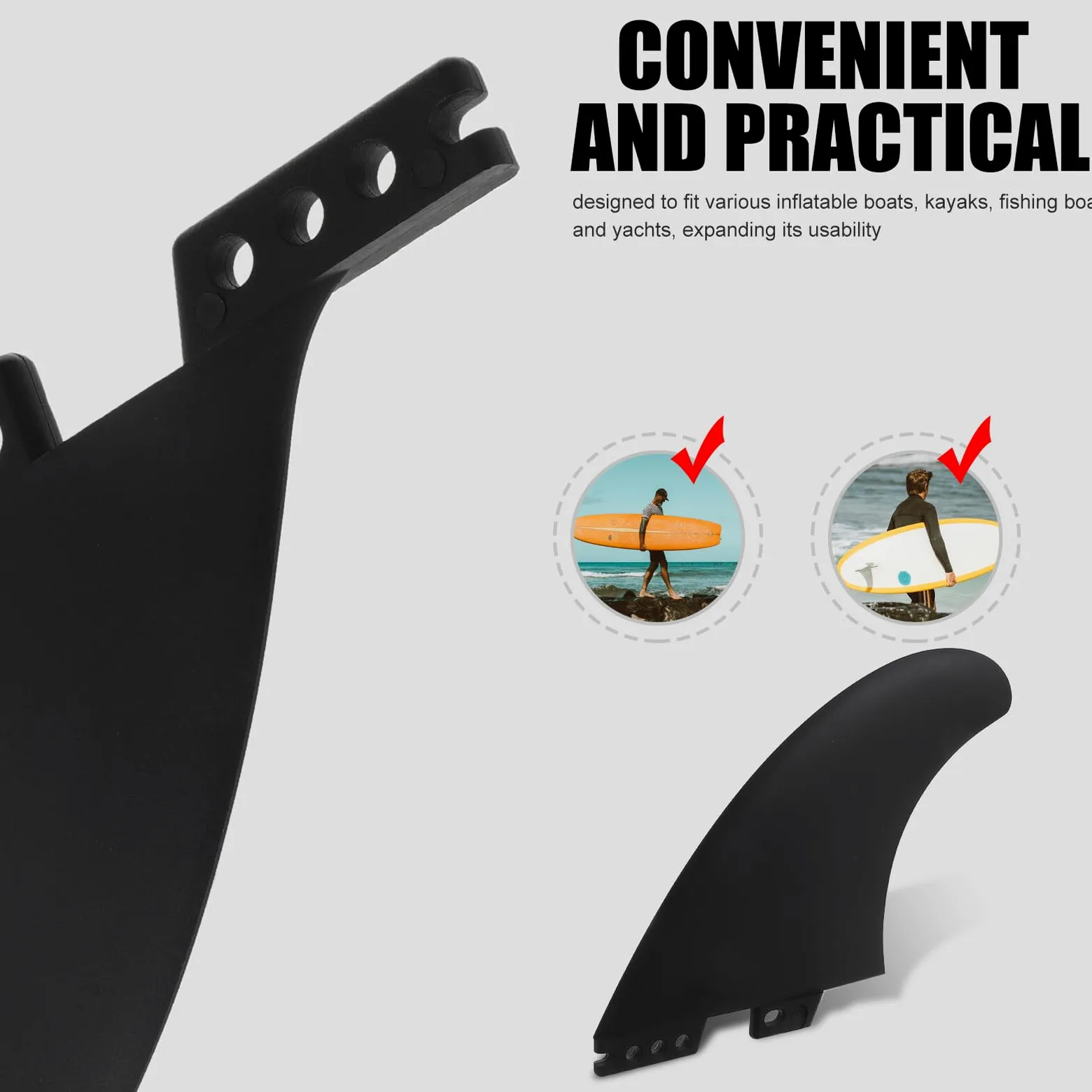 PRETYZOOM Accesorios para Tablas De Surf Reemplazo De Aletas De Sup Aletas De Surf De Parte Trasera De Tabla para Paddle y Kayak Agua