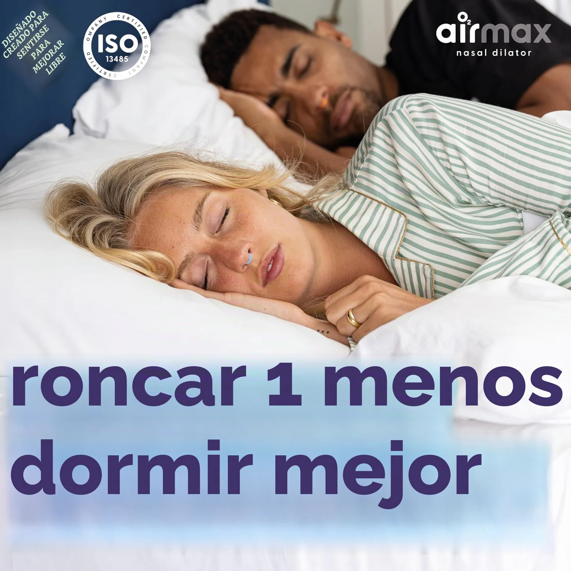 Airmax Dilatador nasal contra congestión y ronquidos - Incluye talla pequeña y mediana - Dispositivo médico