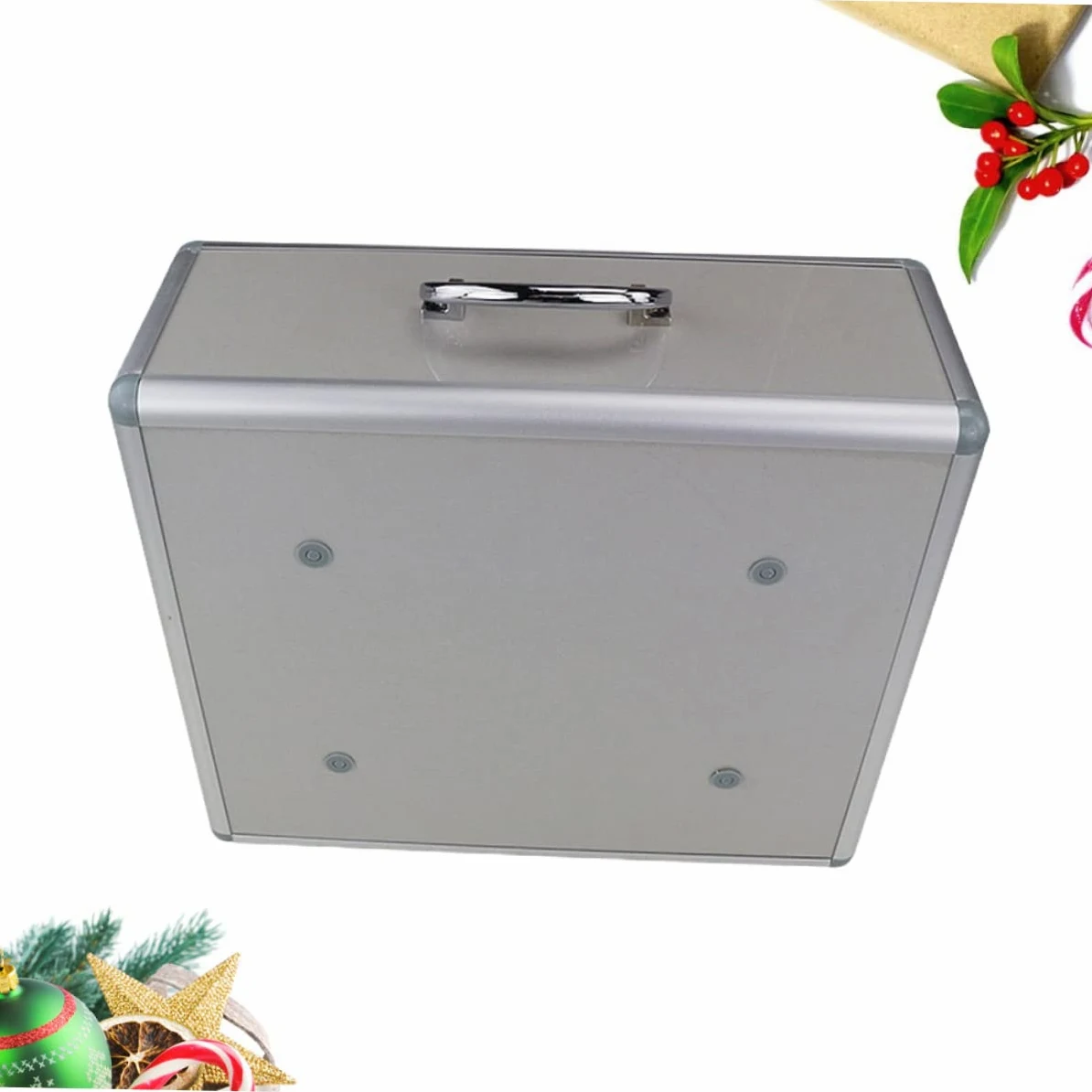 Botiquín Plata Portátil de Primeros Auxilios de Aleación de Aluminio | Tres Compartimentos Tapa, Uso en Casa y Exterior, Diseño de Pared, Contenedor de Almacenamiento para Niños