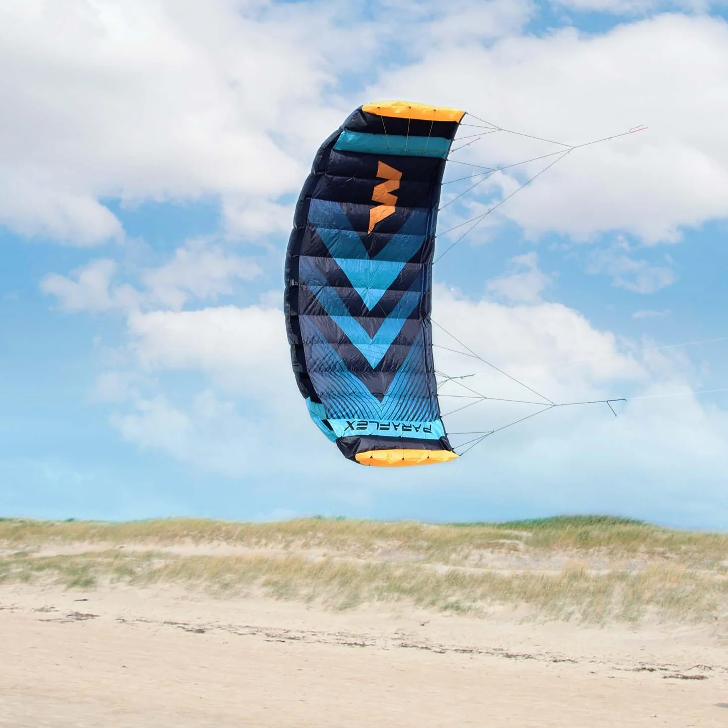 Wolkenstürmer Paraflex Trainer - Alfombra de dirección 3L 2.3 (Turquesa) - Cometa 230 cm con Barra de Entrenamiento