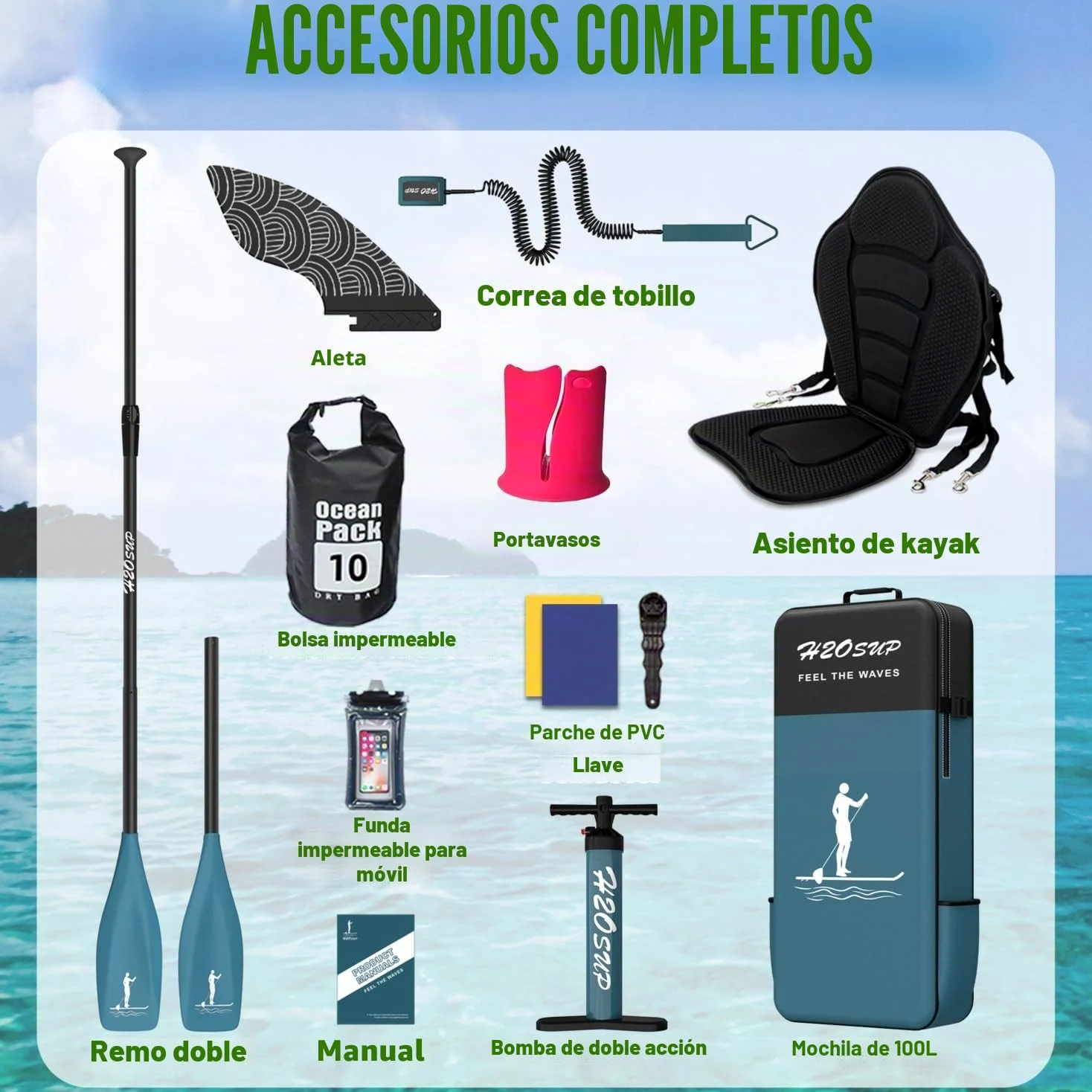 Tablas de remo inflables, extra anchas para principiantes, tabla de surf de pie súper estable con accesorios de primera calidad, 15 anillos en D, 5 asas, soporte de cámara, jóvenes y adultos