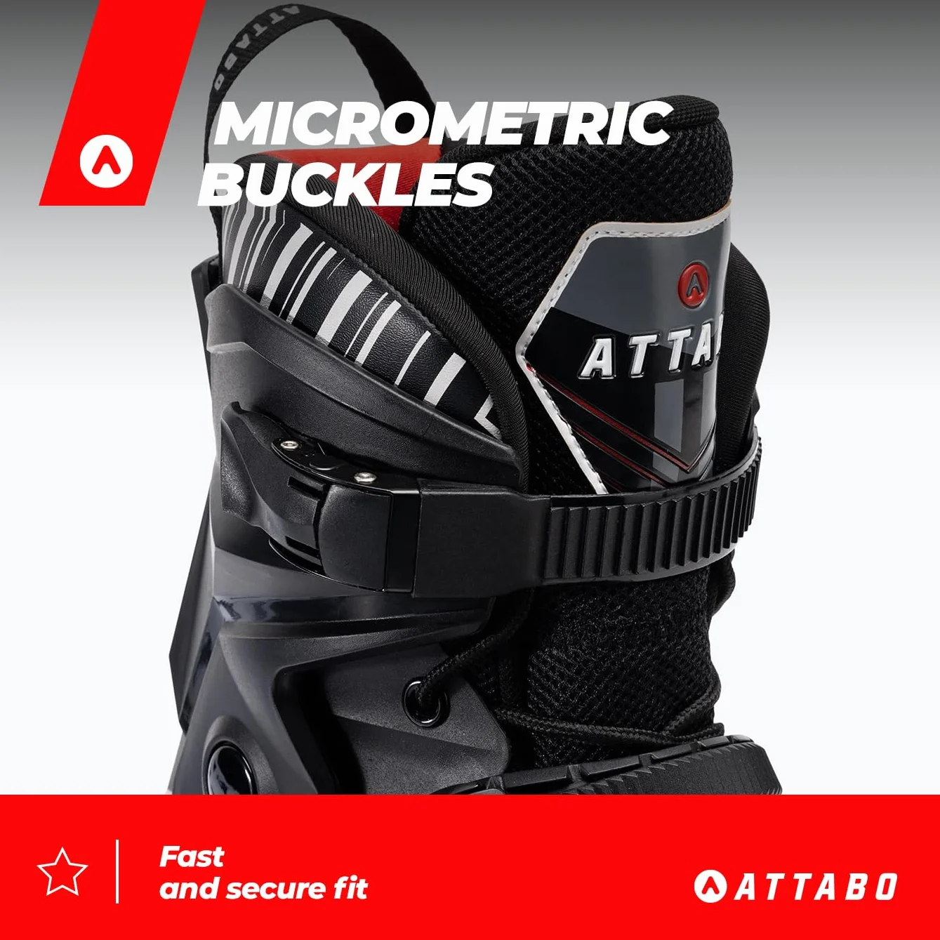 ATTABO Patines en Línea Riftskates 40-45 EU Negro ABEC-9 Ruedas PU 85A Freestyle
