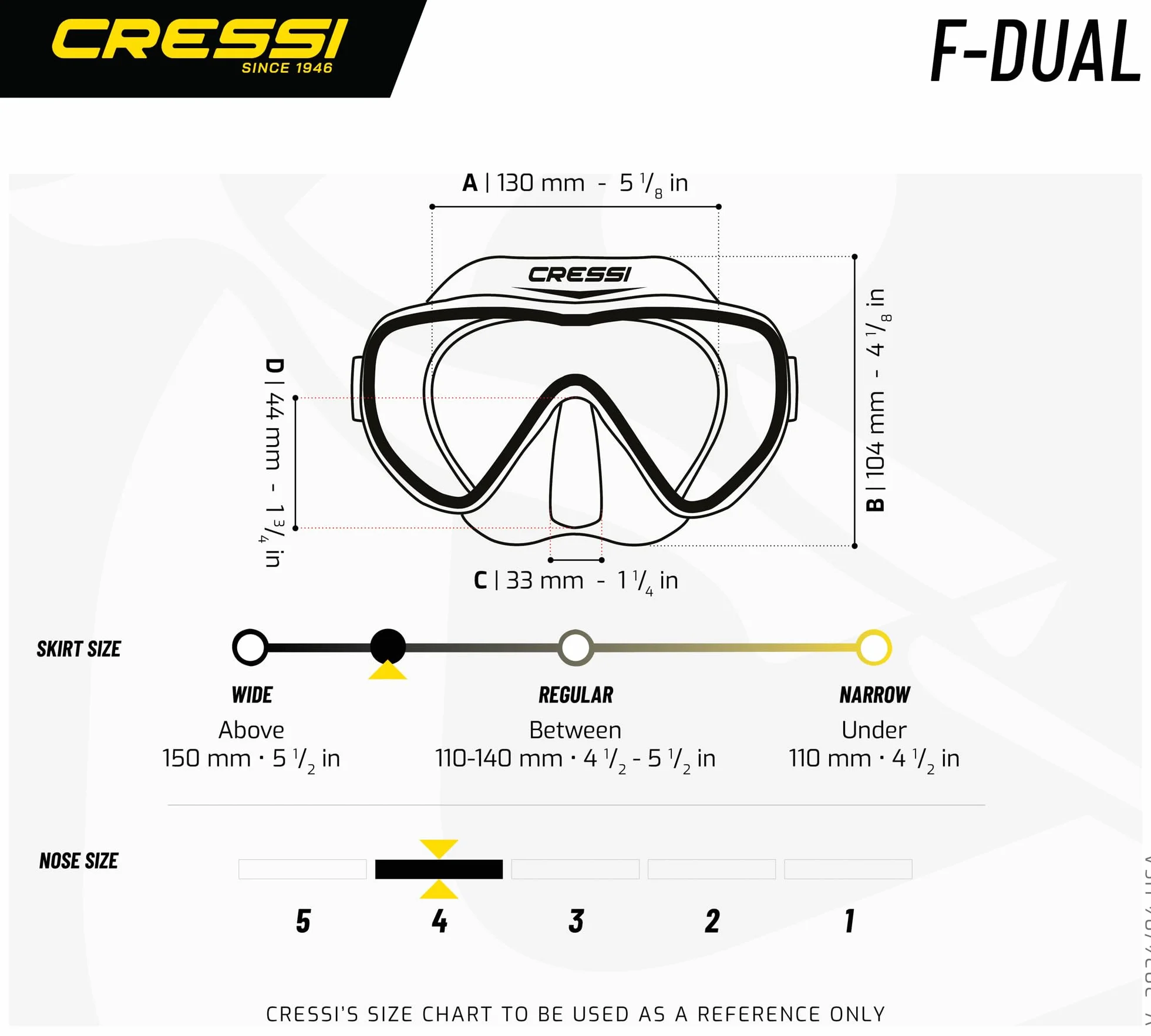 Cressi F-Dual, Black/White