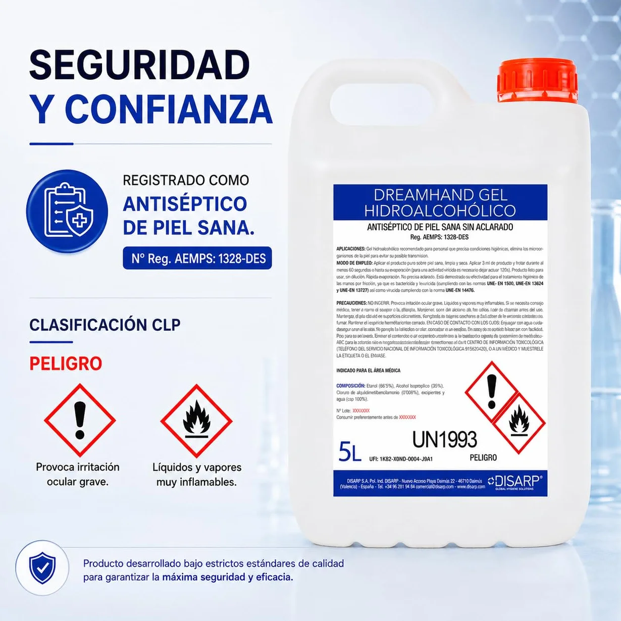 Gel Hidroalcoholico Higienizante Secado Instantaneo