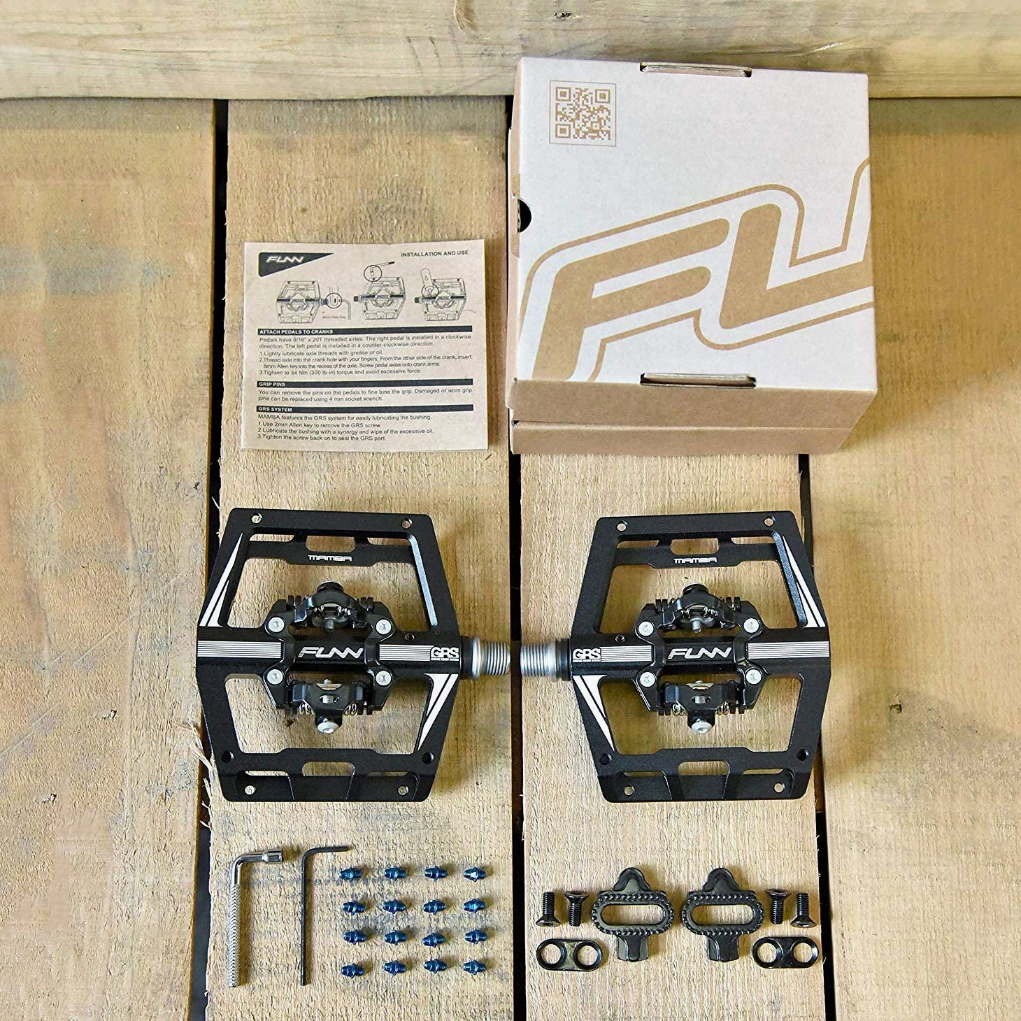 Funn Mamba Pedales Automáticos MTB, Doble Cara, Calas SPD (Gris) | Cuerpo de aleación 6061 mecanizado CNC, eje CrMo de 0.55 pulgadas, rodamiento de cartucho sellado con soporte de buje DU