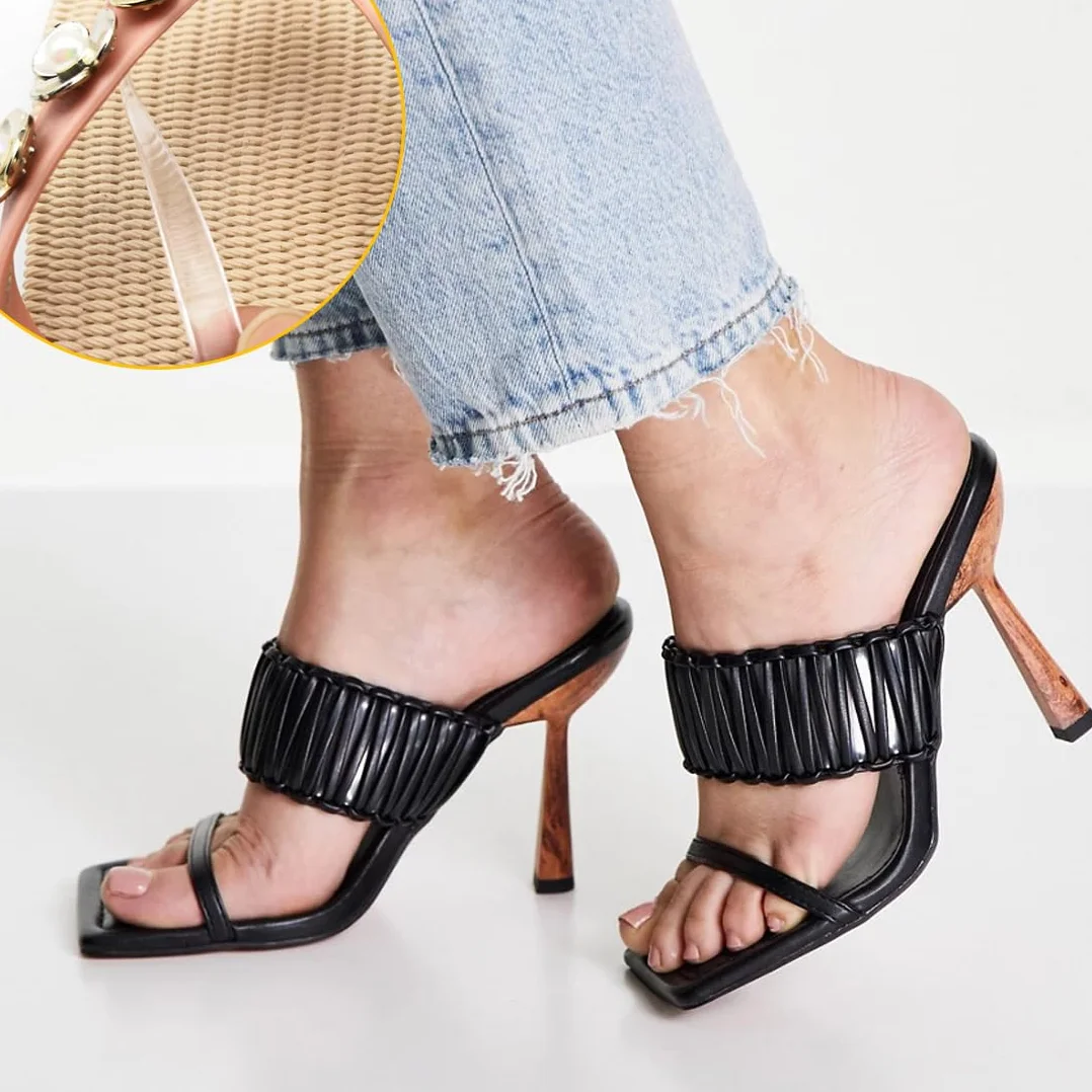 Antirozaduras Zapatos de Tacón Alto Cinta Adhesiva Almohadillas de Gel de Silicona Forro Sandalia Cojín para Mujeres