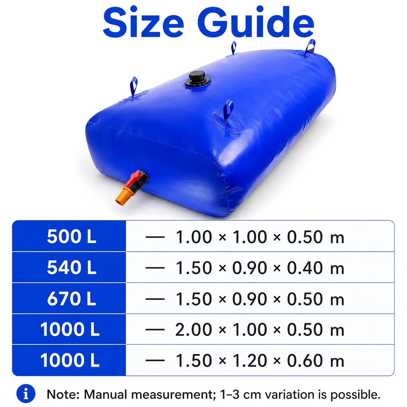 Vejiga del Almacenamiento De Agua,DepóSito De Agua Plegable De PVC,DepóSito De Agua Plegable con Grifo,Llenado De Agua RáPido,para DepóSito De Agua JardíN,Camping