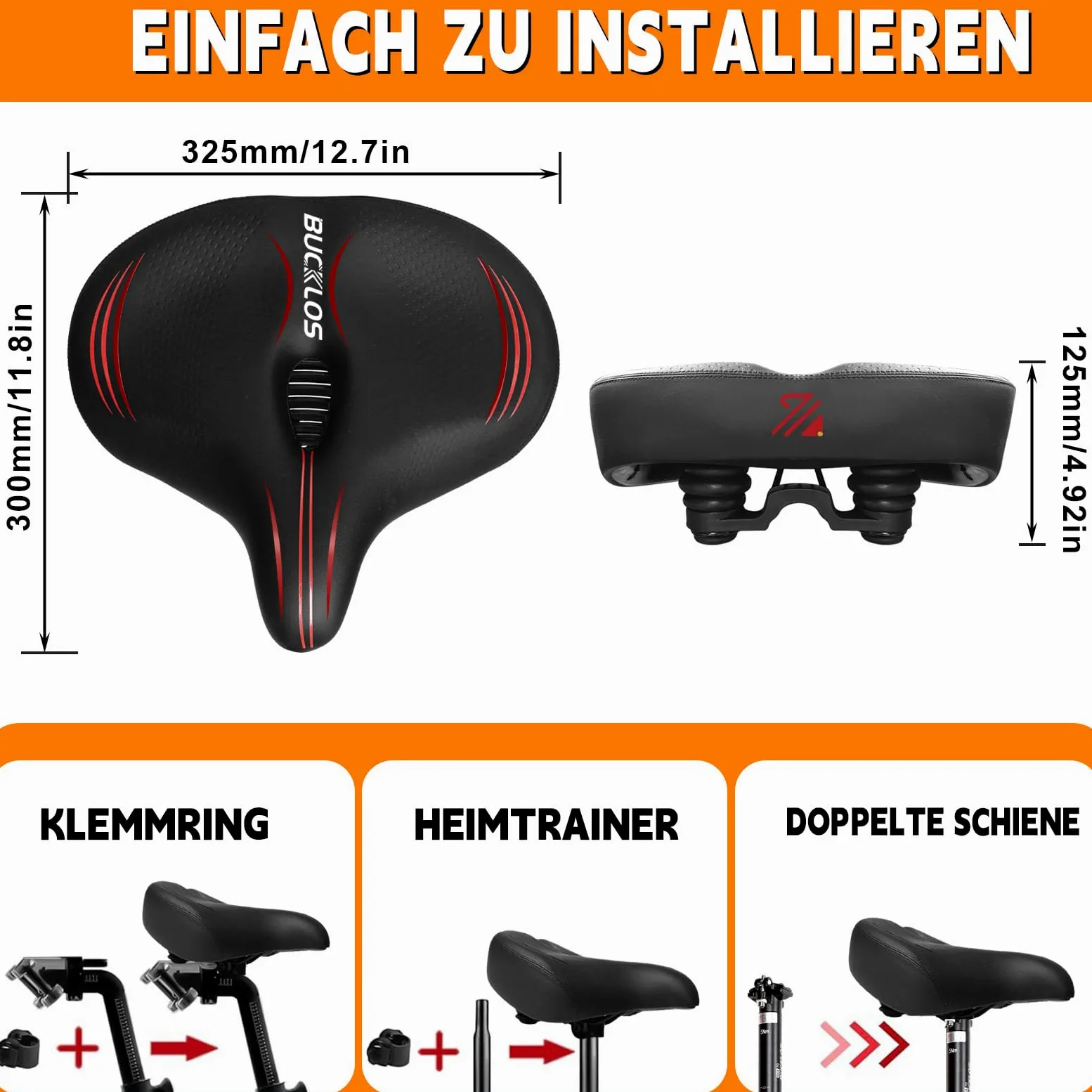 Sillín de bicicleta Versized, cómodo y ancho con acolchado de espuma suave para mujeres y hombres, sillín ergonómico para bicicleta de montaña, bicicleta de ciudad, bicicleta de carretera y