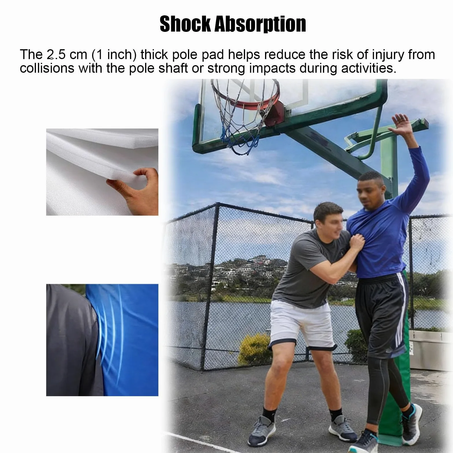 Funda protectora para poste de baloncesto resistente a la intemperie, color verde, para columna de garaje, manga para poste de baloncesto, equipo deportivo al aire libre, protección resistente